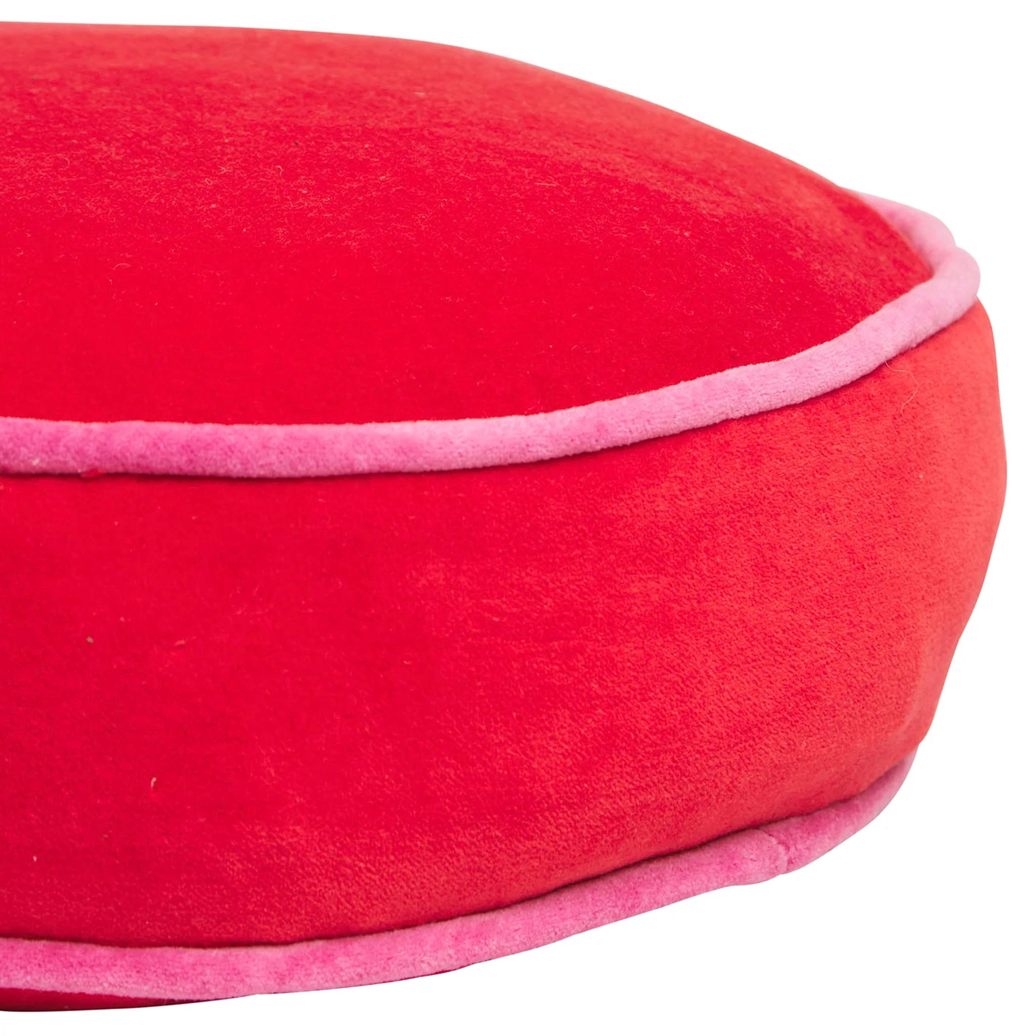 Sage x Clare Castilo Round Velvet Cushion - Fuchsia