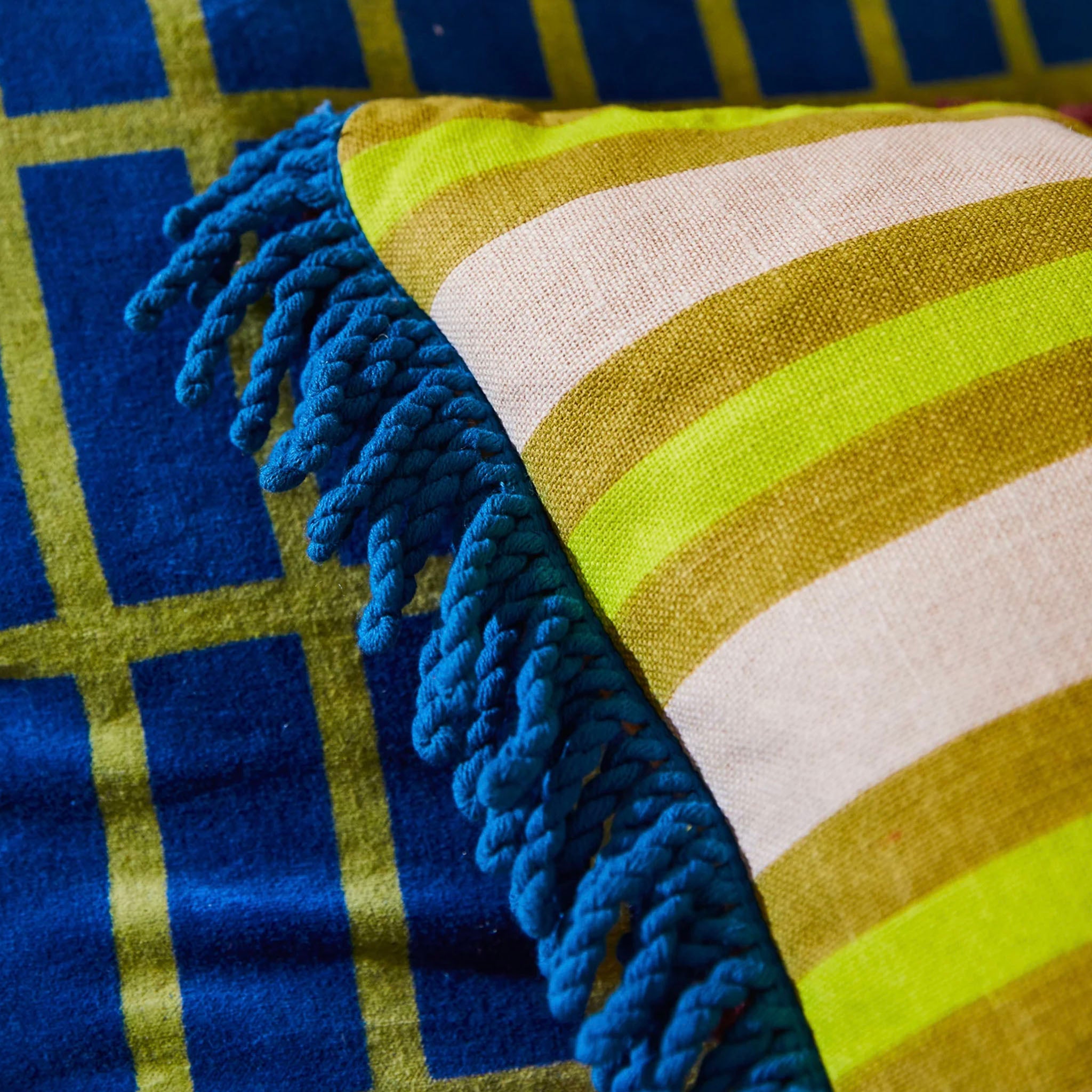 Sage x Clare Damas Tufted Cushion - Kent