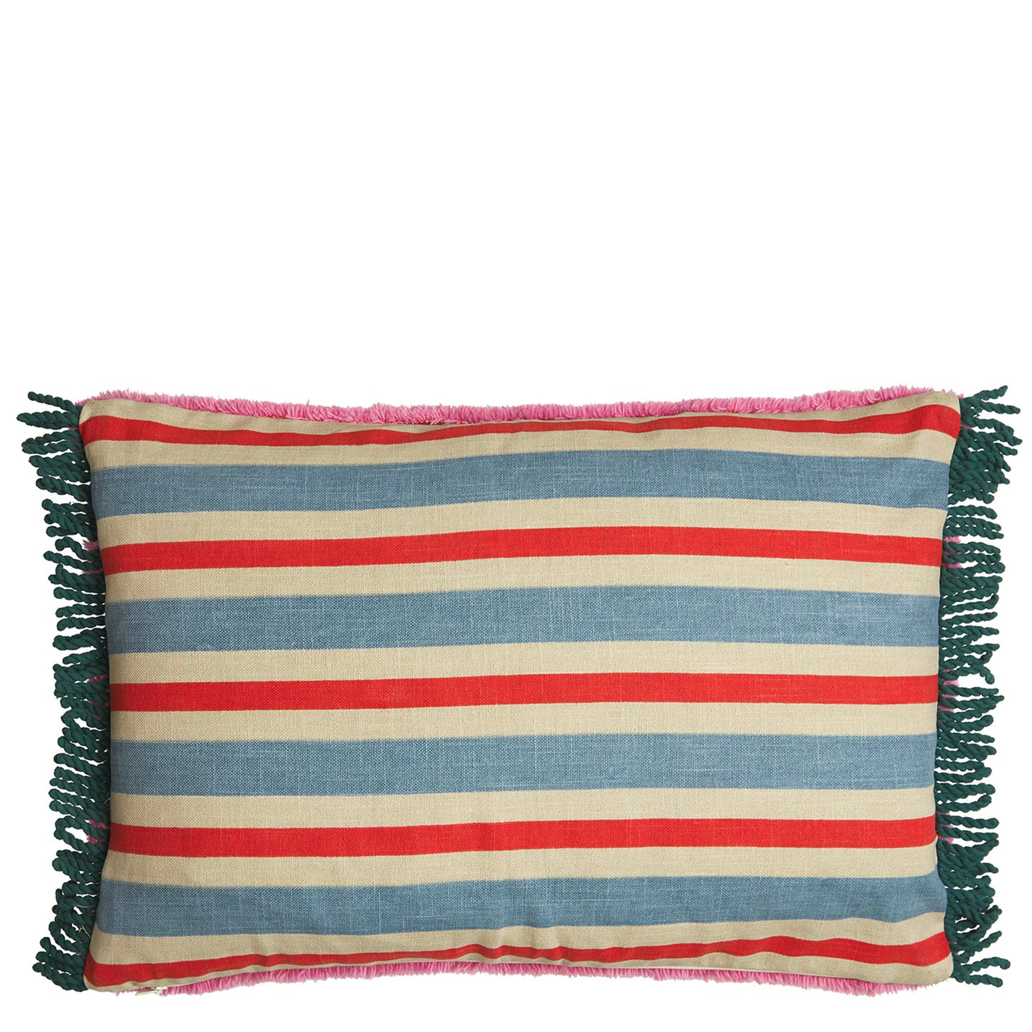 Sage x Clare Damas Tufted Cushion - Scarlet