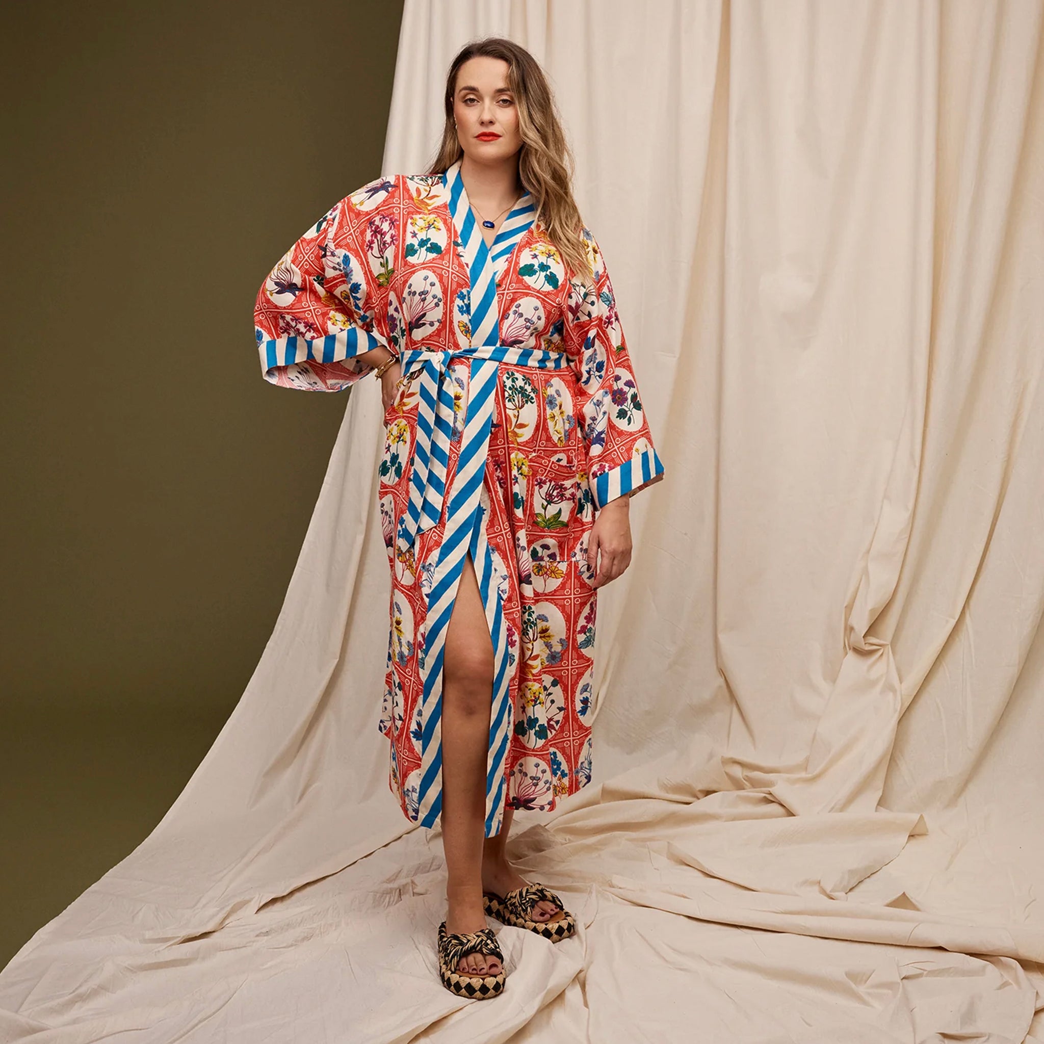 Sage x Clare Gigi Organic Cotton Bath Robe