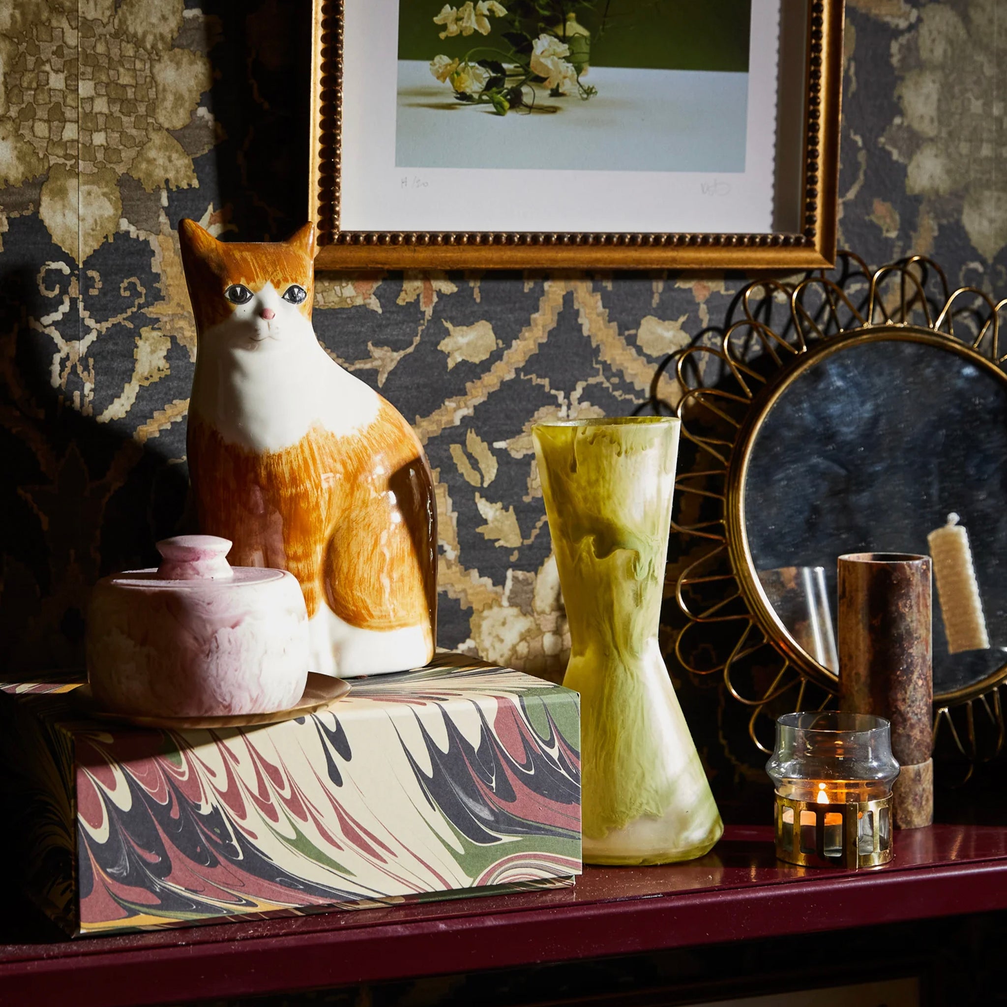 Sage x Clare Resin Kannan Mini Canister - Posy