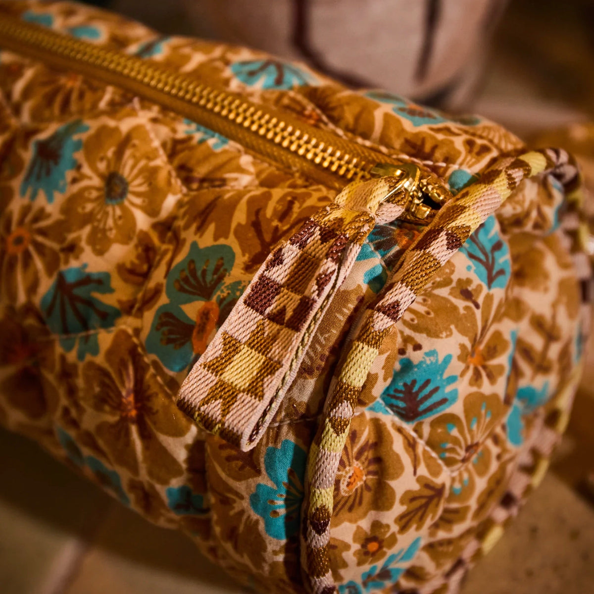 Sage x Clare Magnolia Makeup Bag - Turquoise