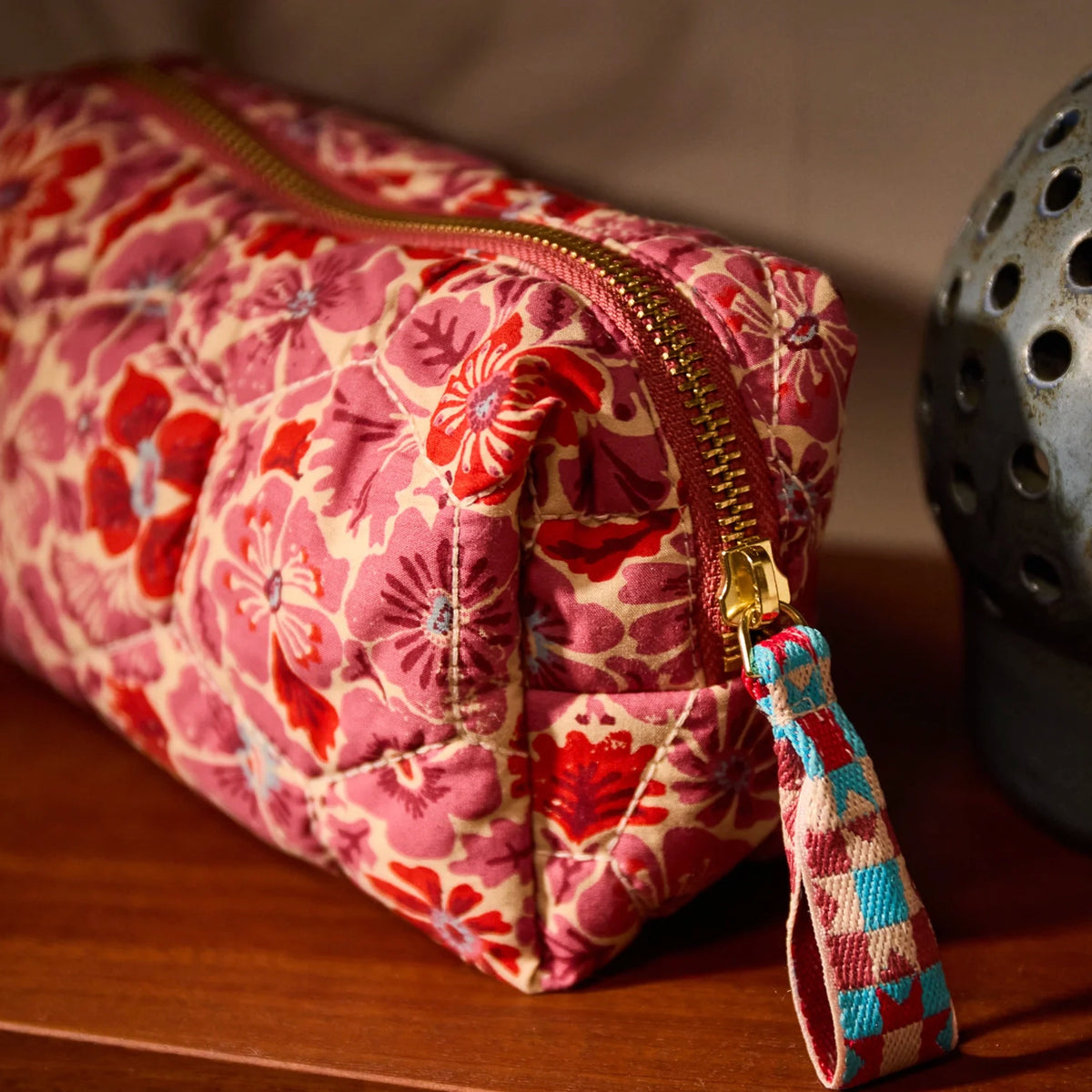 Sage x Clare Magnolia Travel Pouch - Poppy