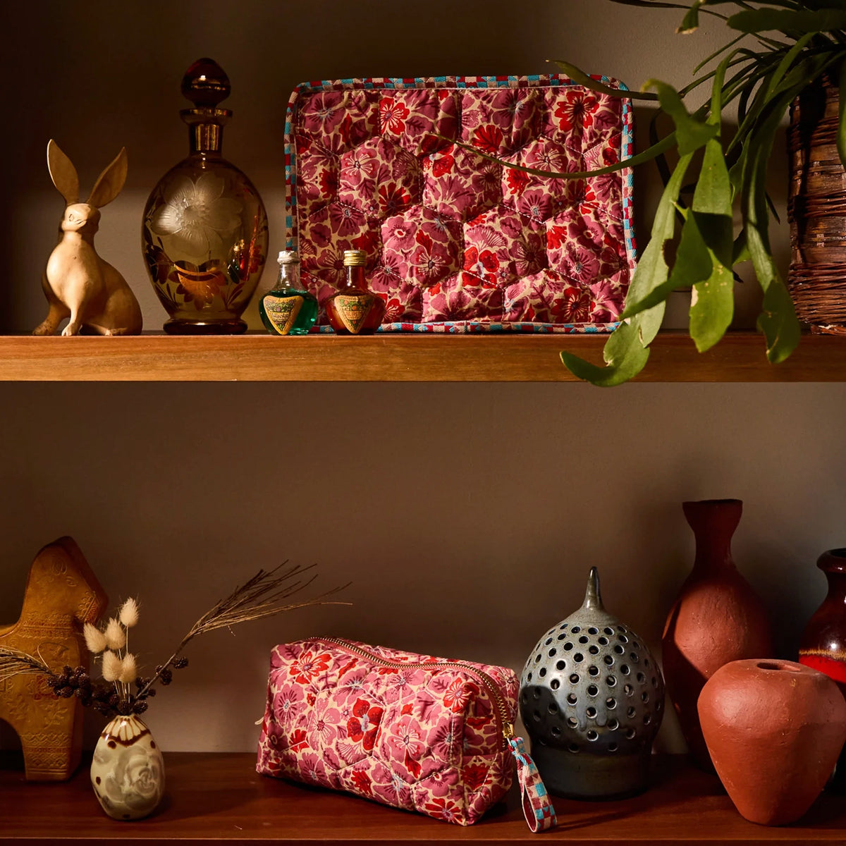 Sage x Clare Magnolia Makeup Bag - Poppy
