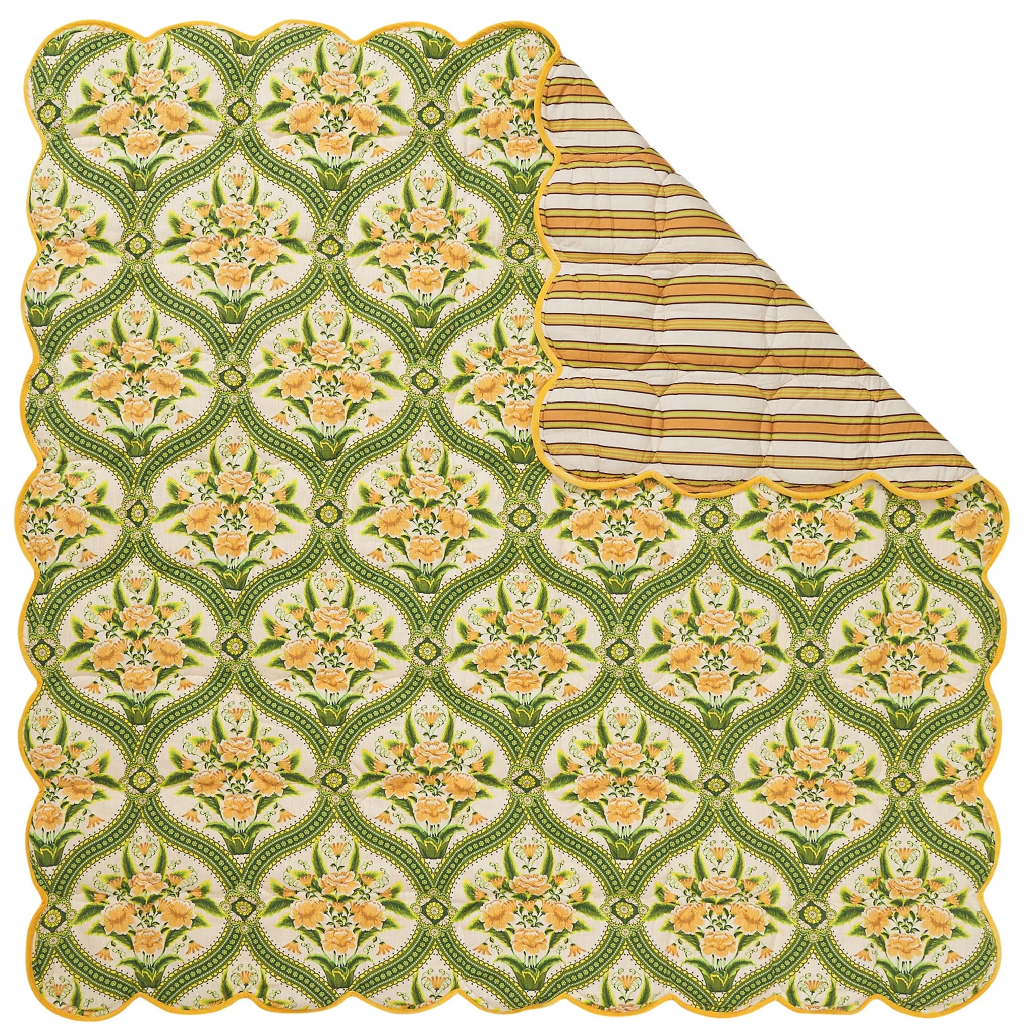 Sage x Clare Margaret Scalloped Coverlet