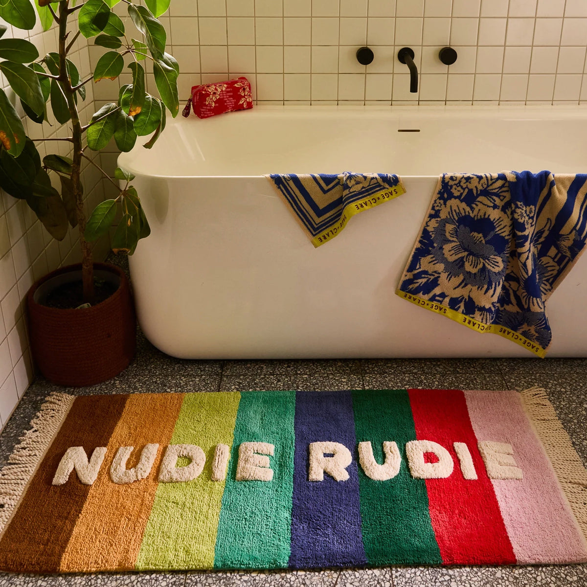 Sage x Clare Martina Nudie Rudie Bath Runner - Russet