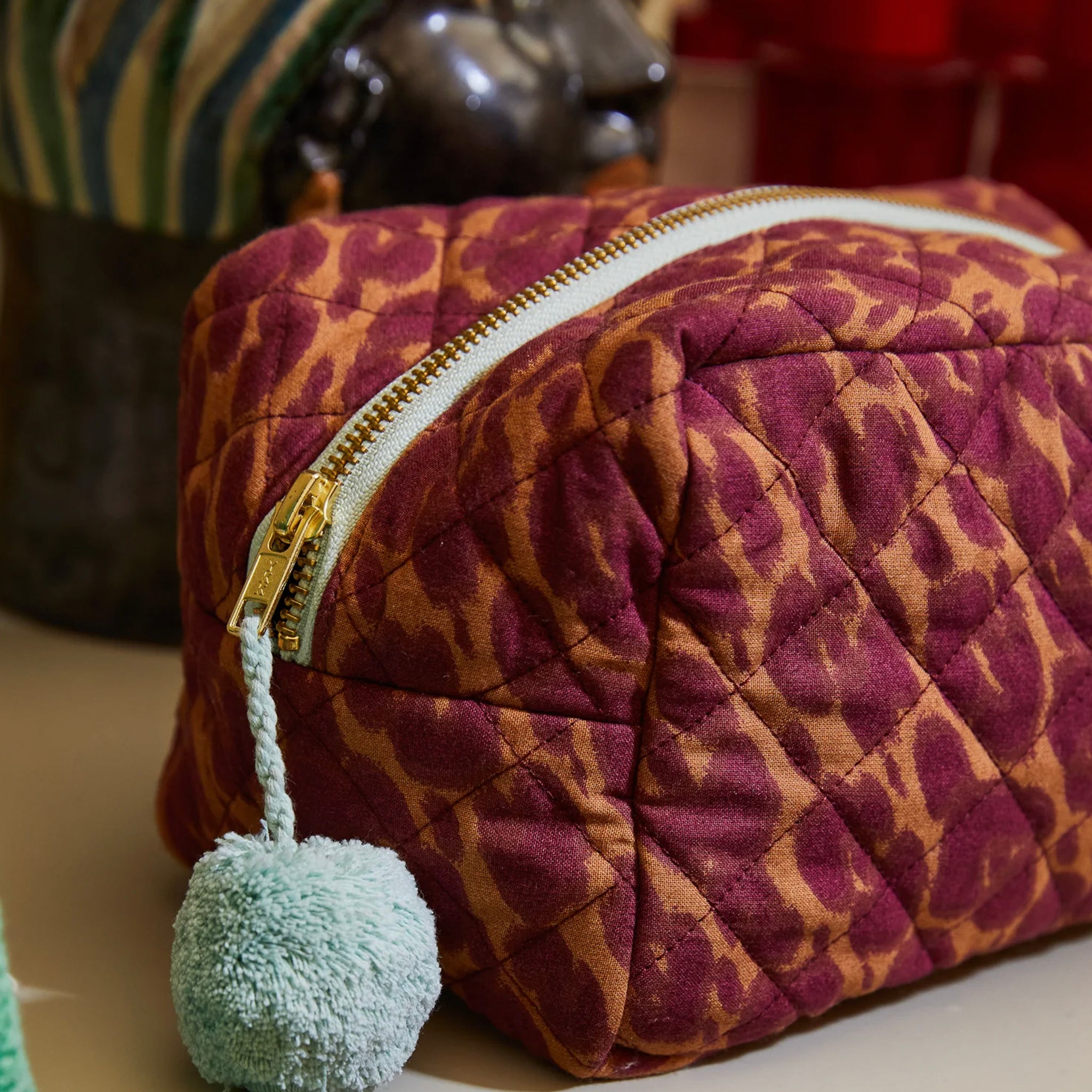 Sage x Clare Odette Organic Cotton Beauty Bag