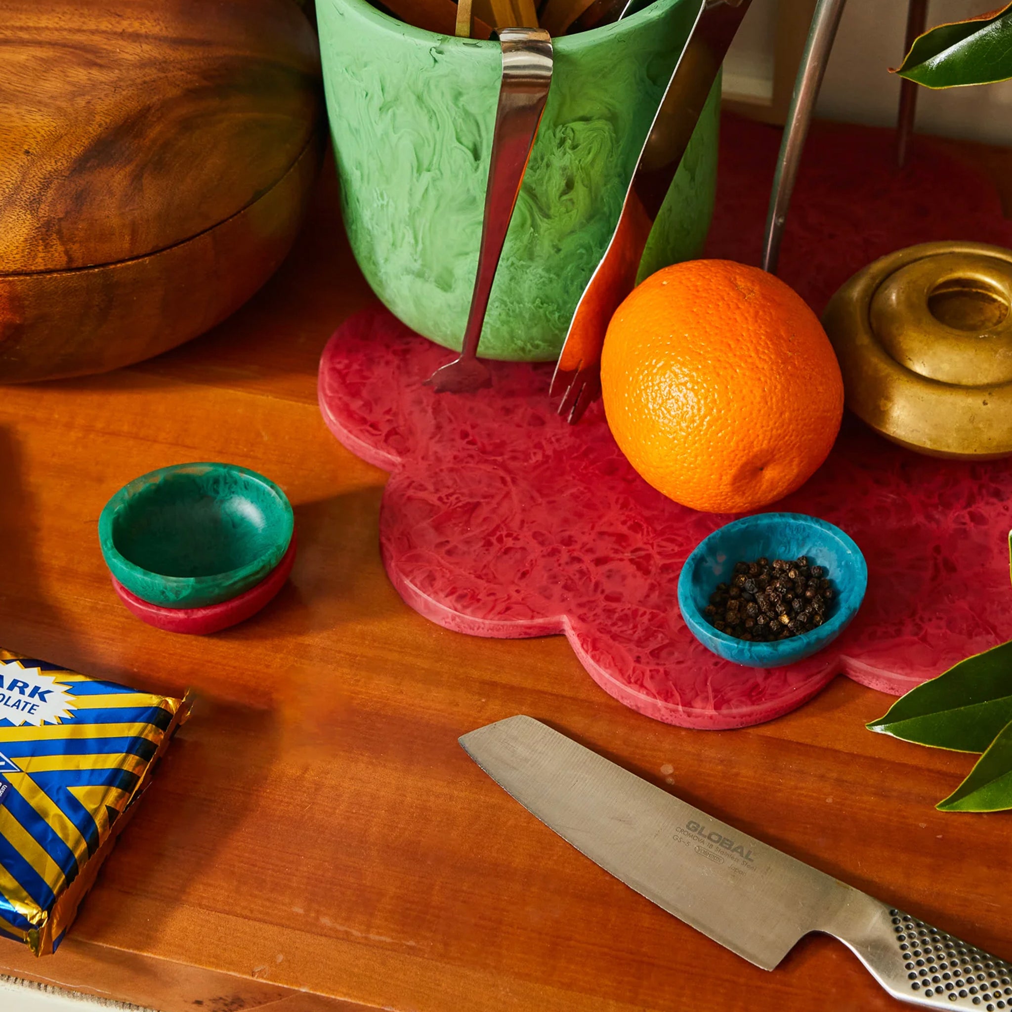 Sage x Clare Resin Astrid Tiny Bowl - Raspberry