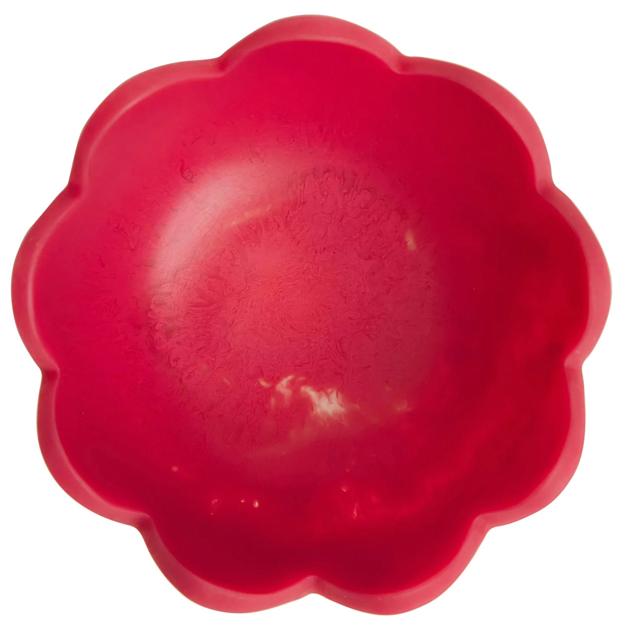 Sage x Clare Resin Petal Bowl - Raspberry
