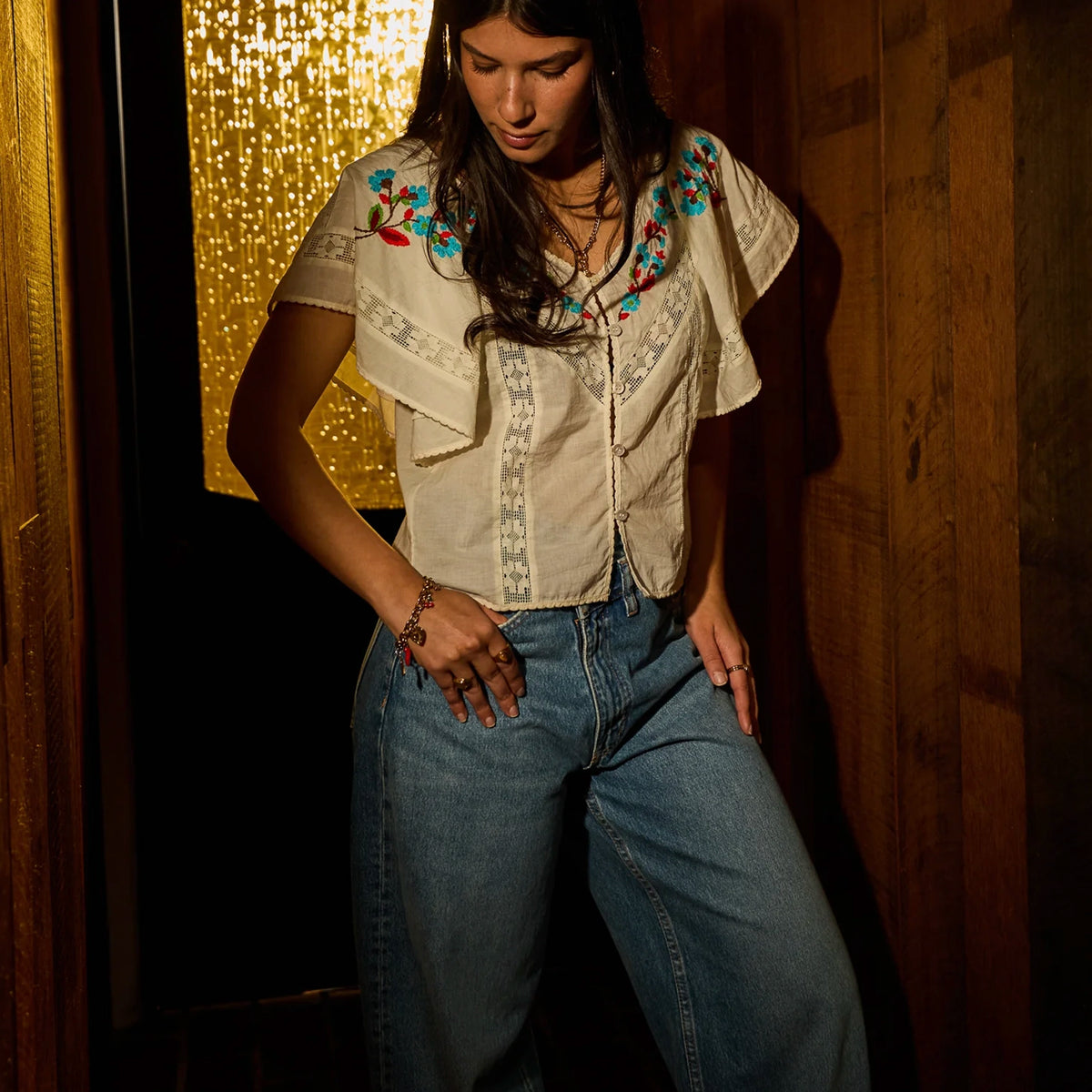 Sage x Clare Zaria Blouse