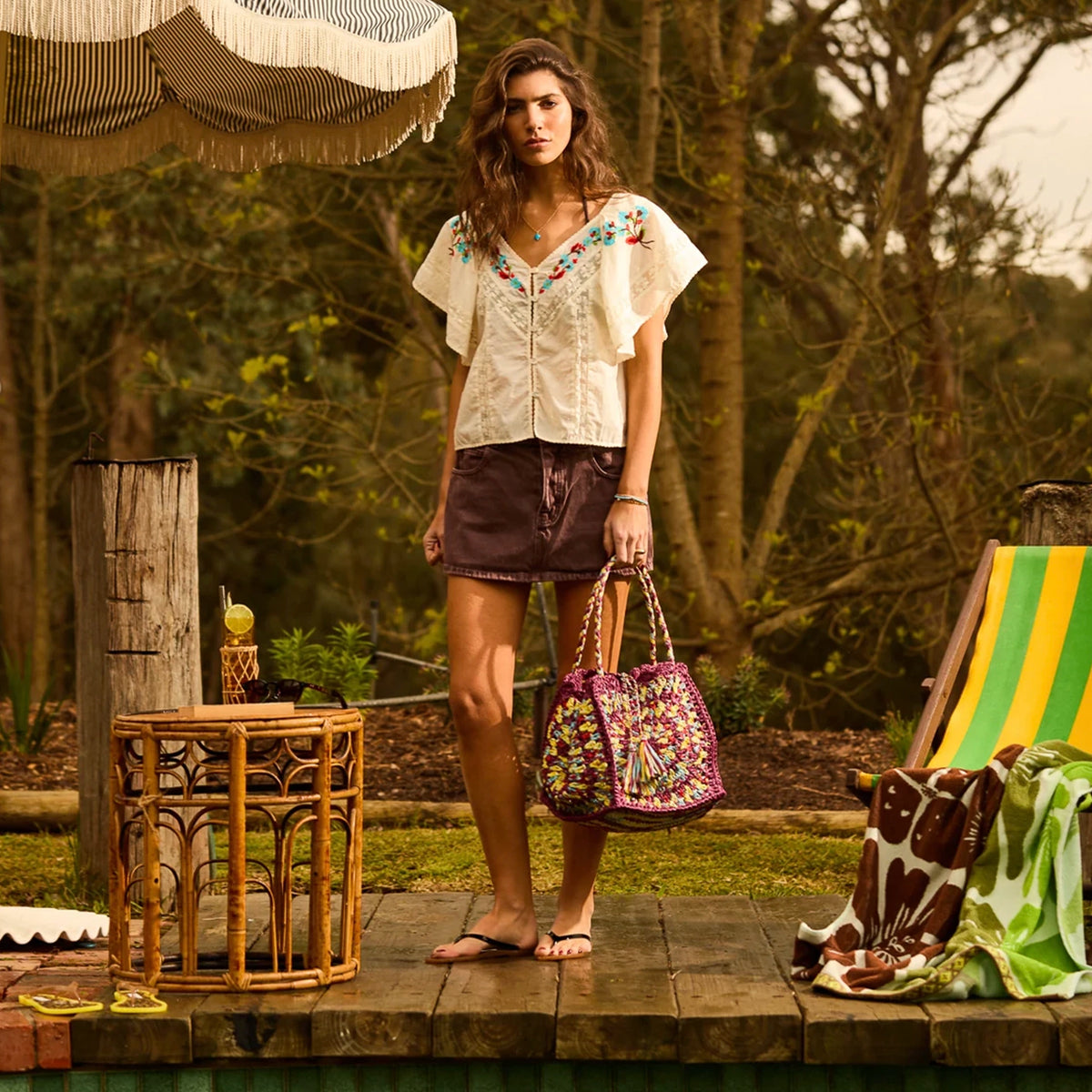 Sage x Clare Zaria Blouse