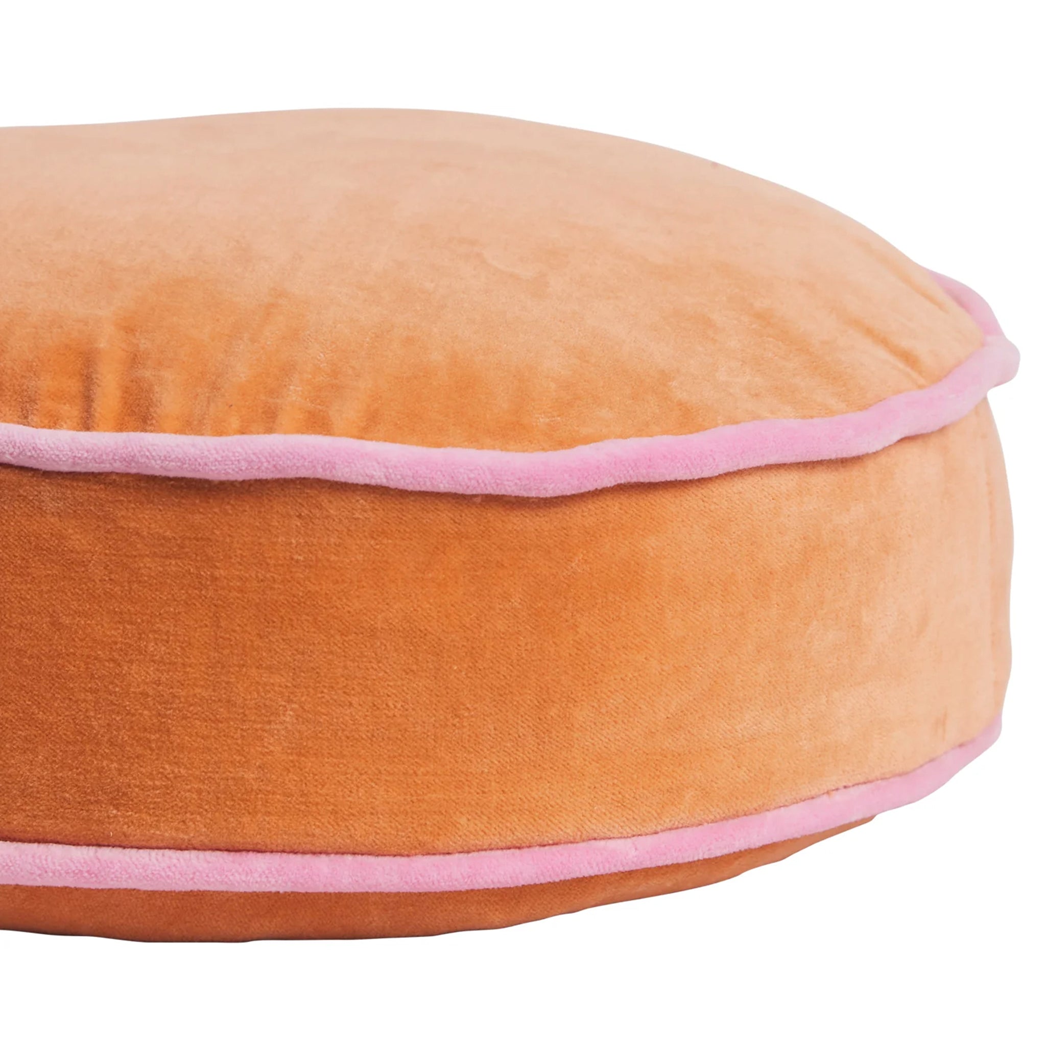 Sage x Clare Castilo Round Velvet Cushion - Mocha