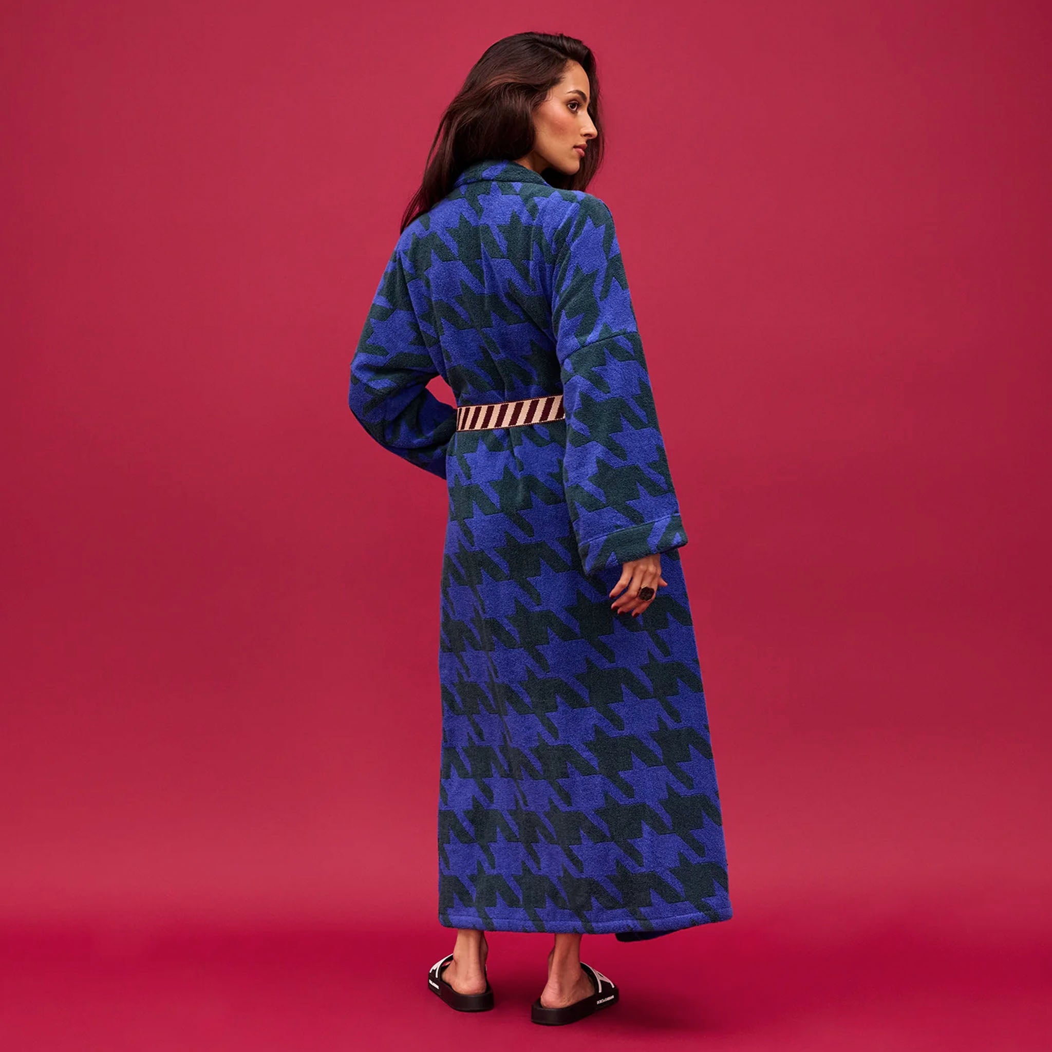 Sage x Clare Vinita Towelling Robe - Lapis