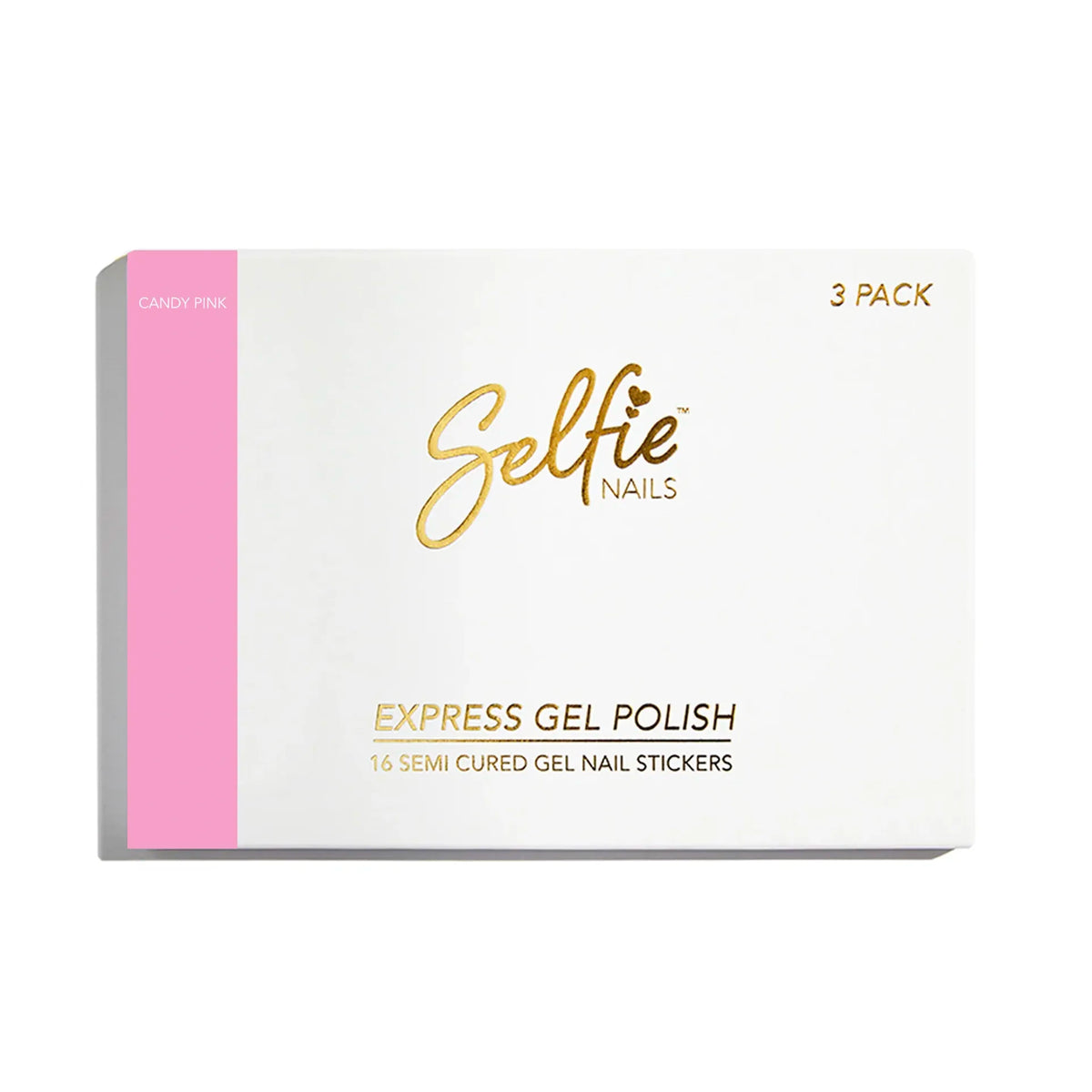 Selfie Nails Express Gel Polish Strips Candy Pink shade