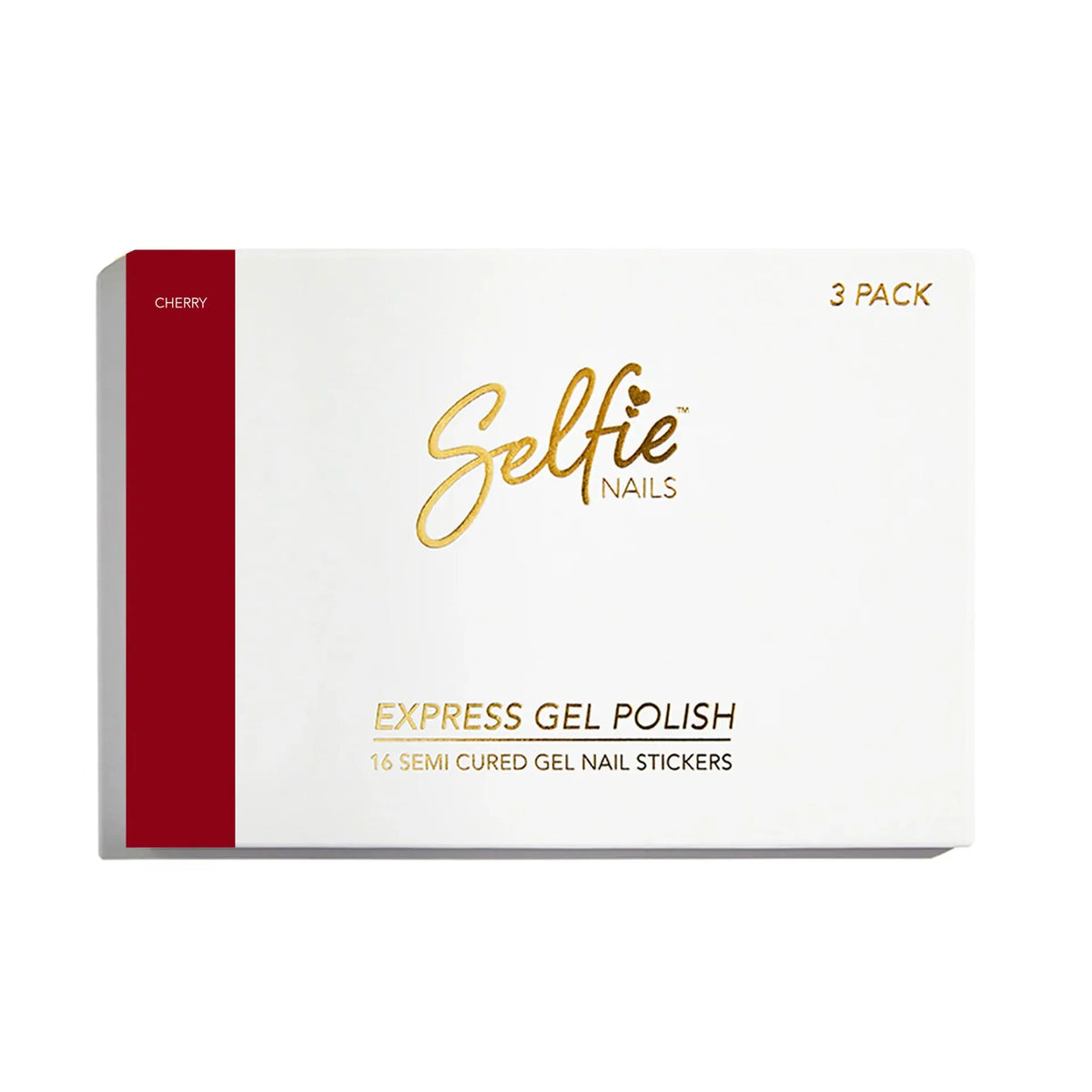Selfie Nails Express Gel Polish Strips Cherry shade packaging