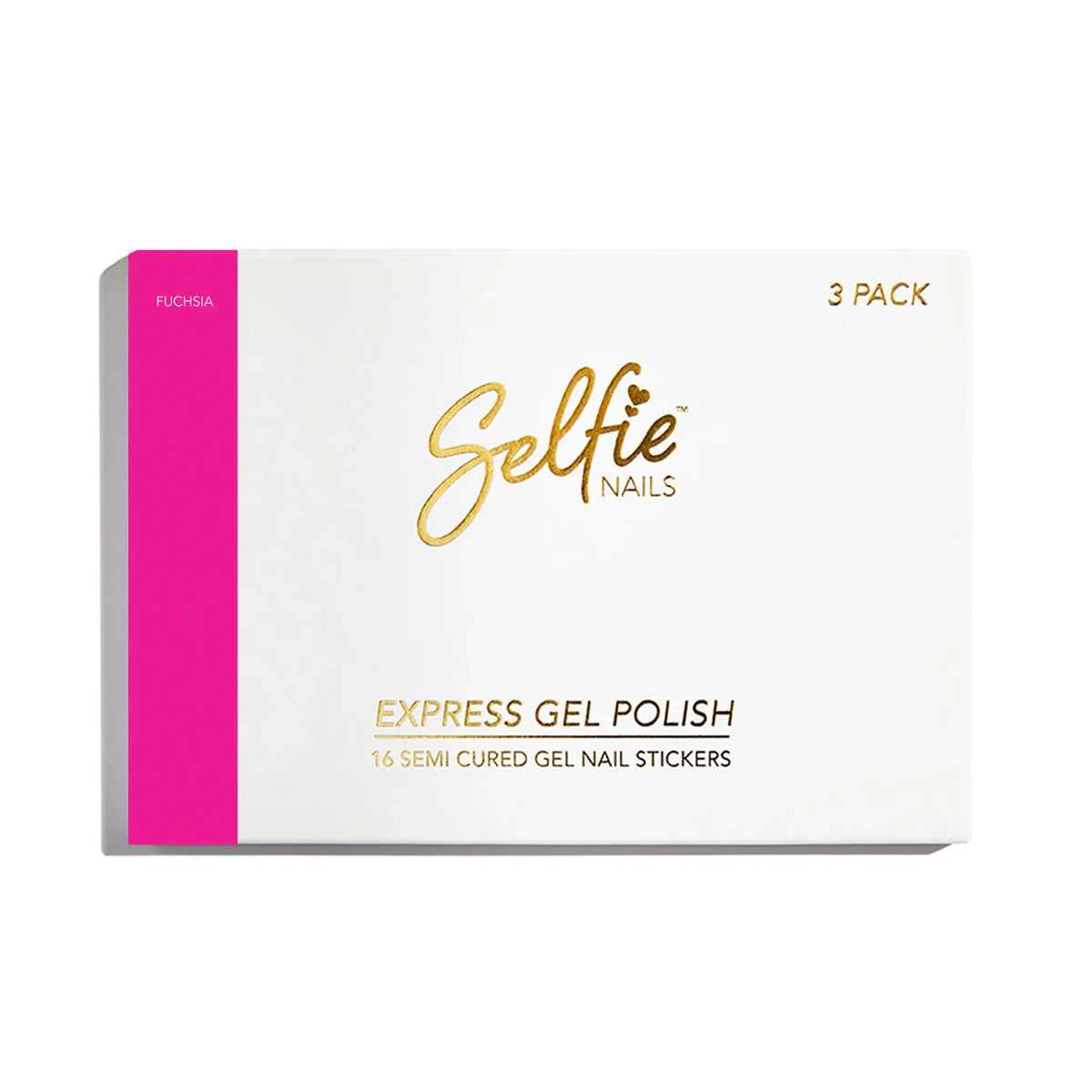 Selfie Nails Express Gel Polish Strips Fuchsia shade