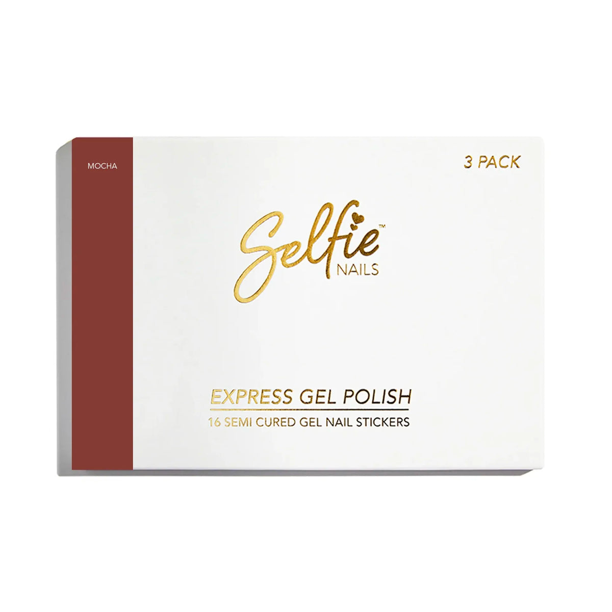 Selfie Nails Express Gel Polish Strips Mocha shade