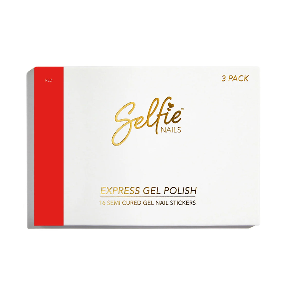 Selfie Nails Express Gel Polish Strips Red shade