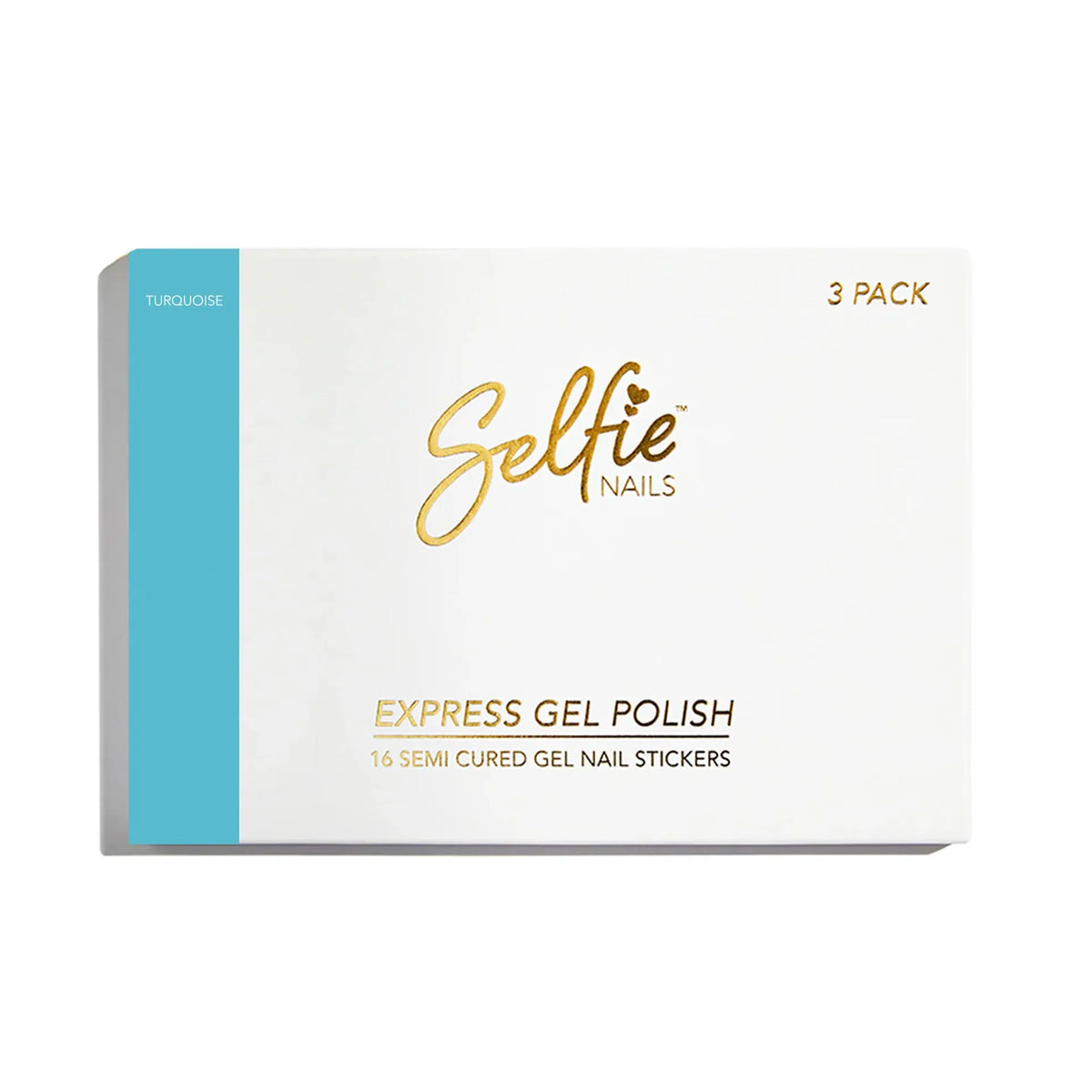 Selfie Nails Express Gel Polish Strips Turquoise shade