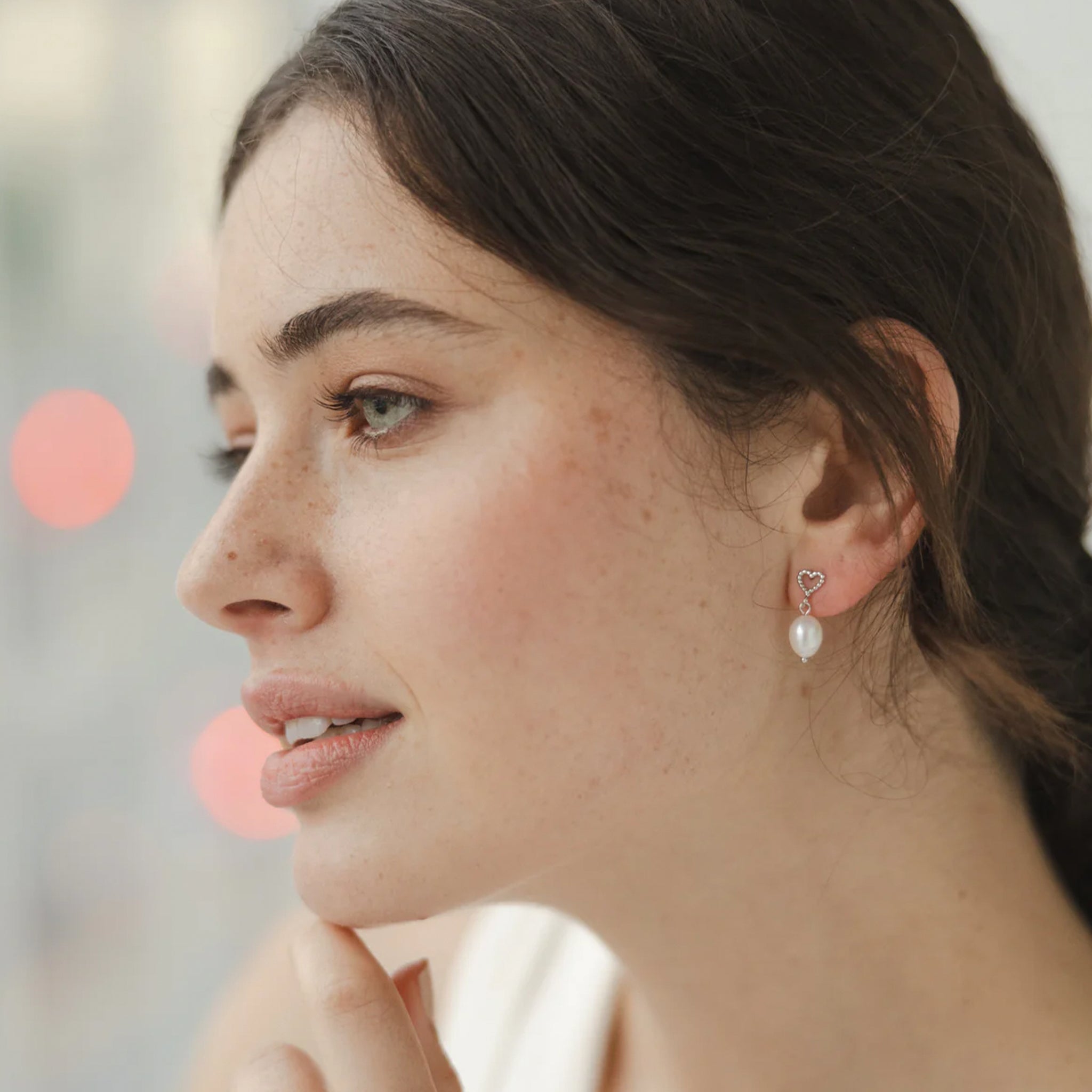 Sophie Earrings - Pearly Dotty Love Studs - Tea Pea Home