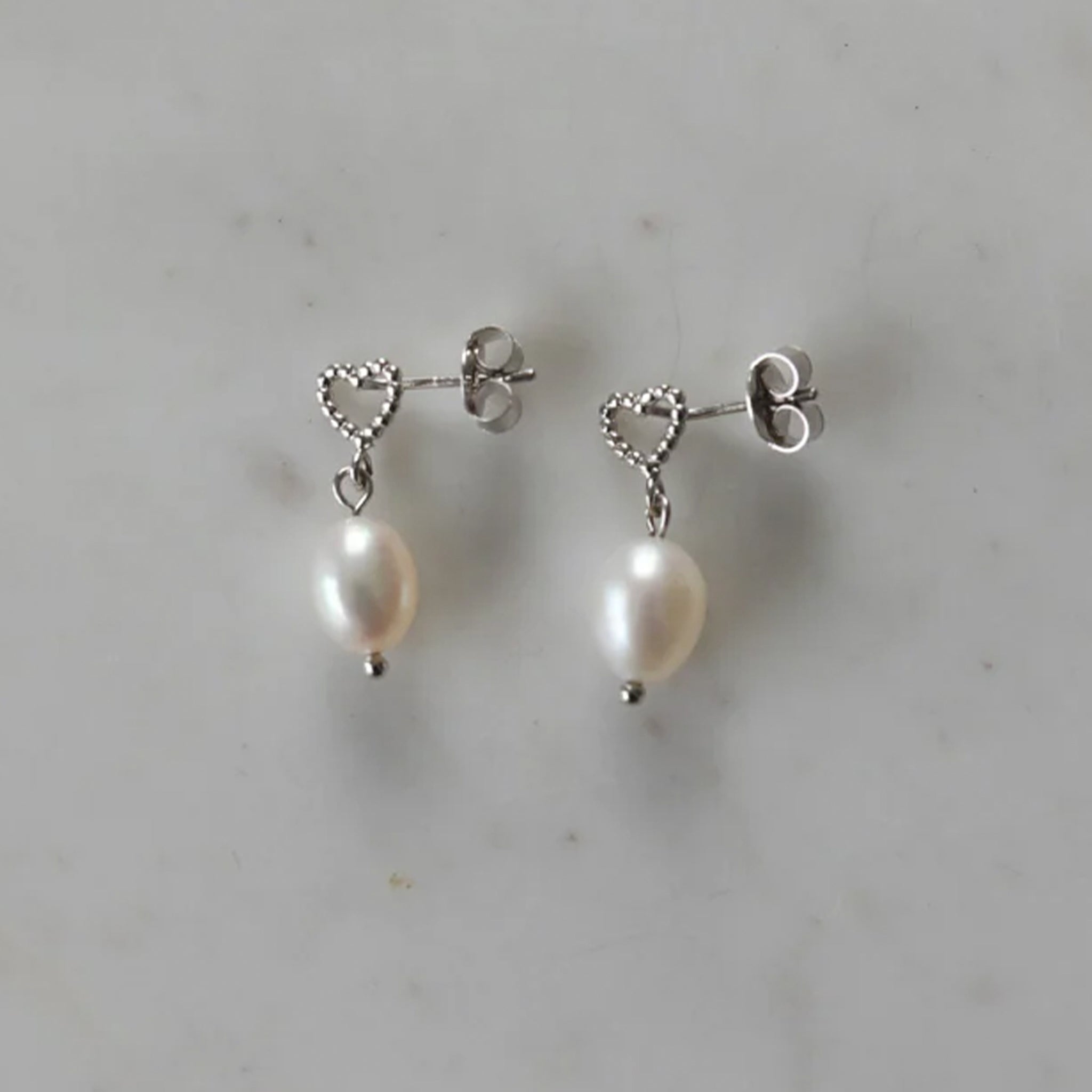 Sophie Earrings - Pearly Dotty Love Studs - Tea Pea Home