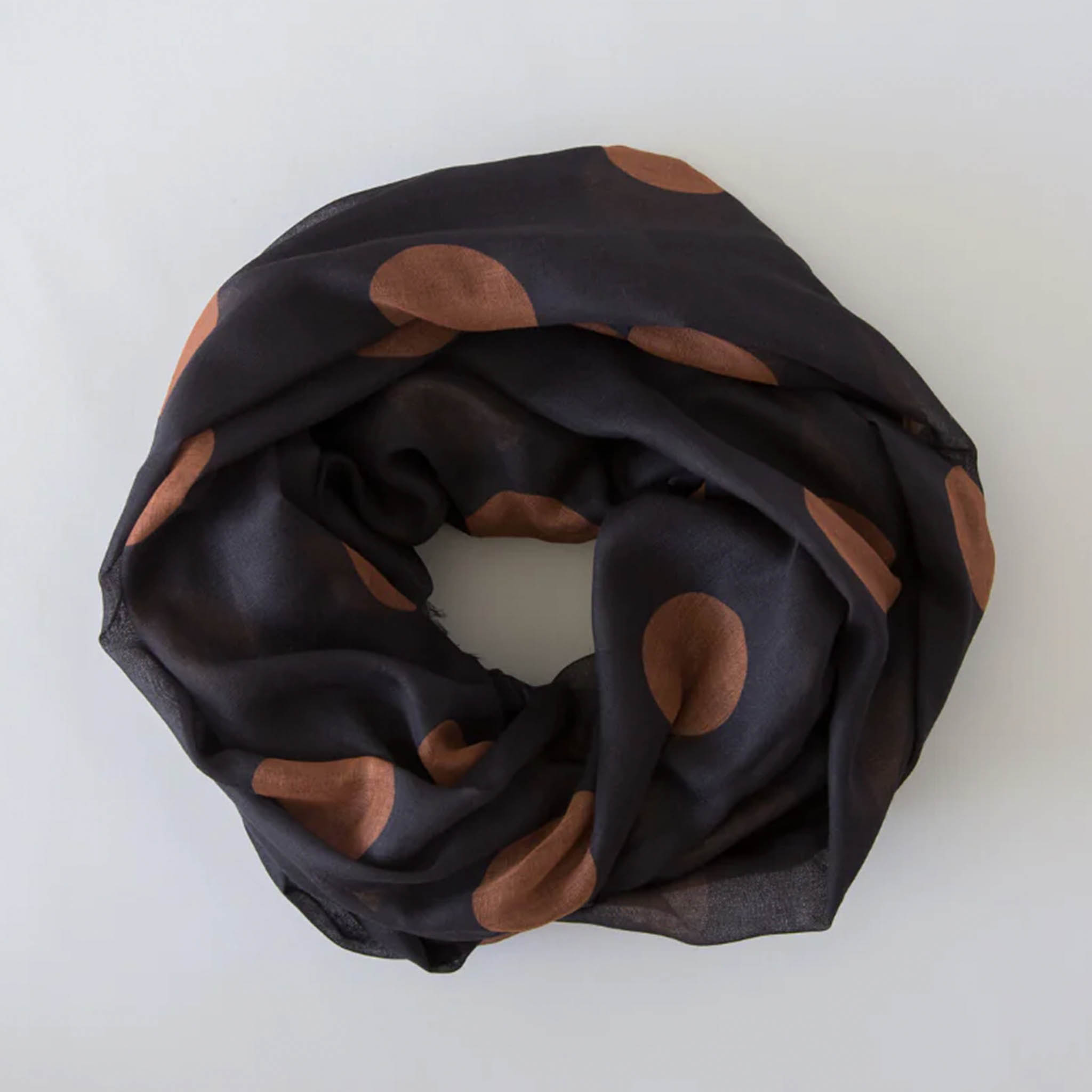 Sophie Maxi Scarf - So Spotty Black Toffee