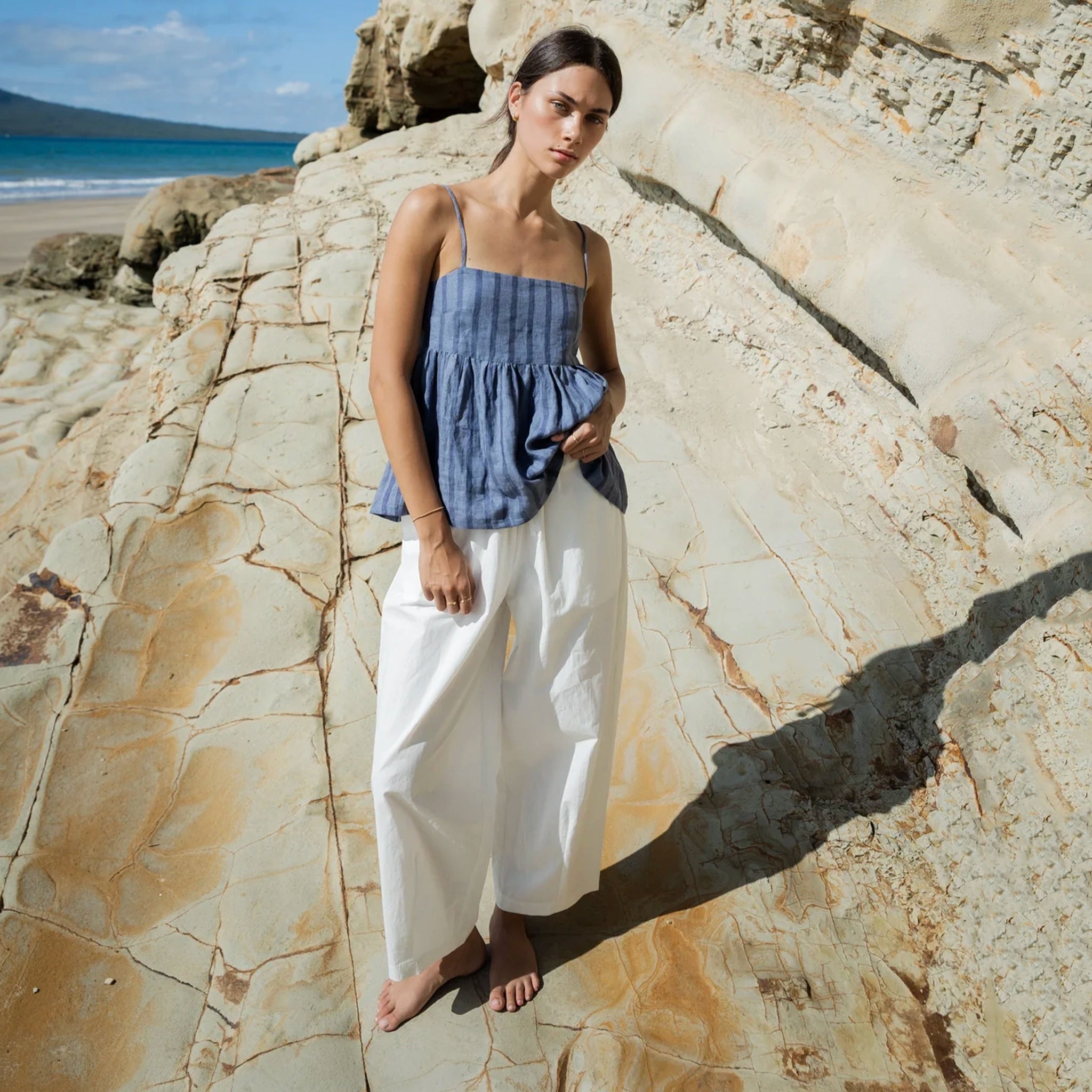 Sophie Effortless Pants - Chalk