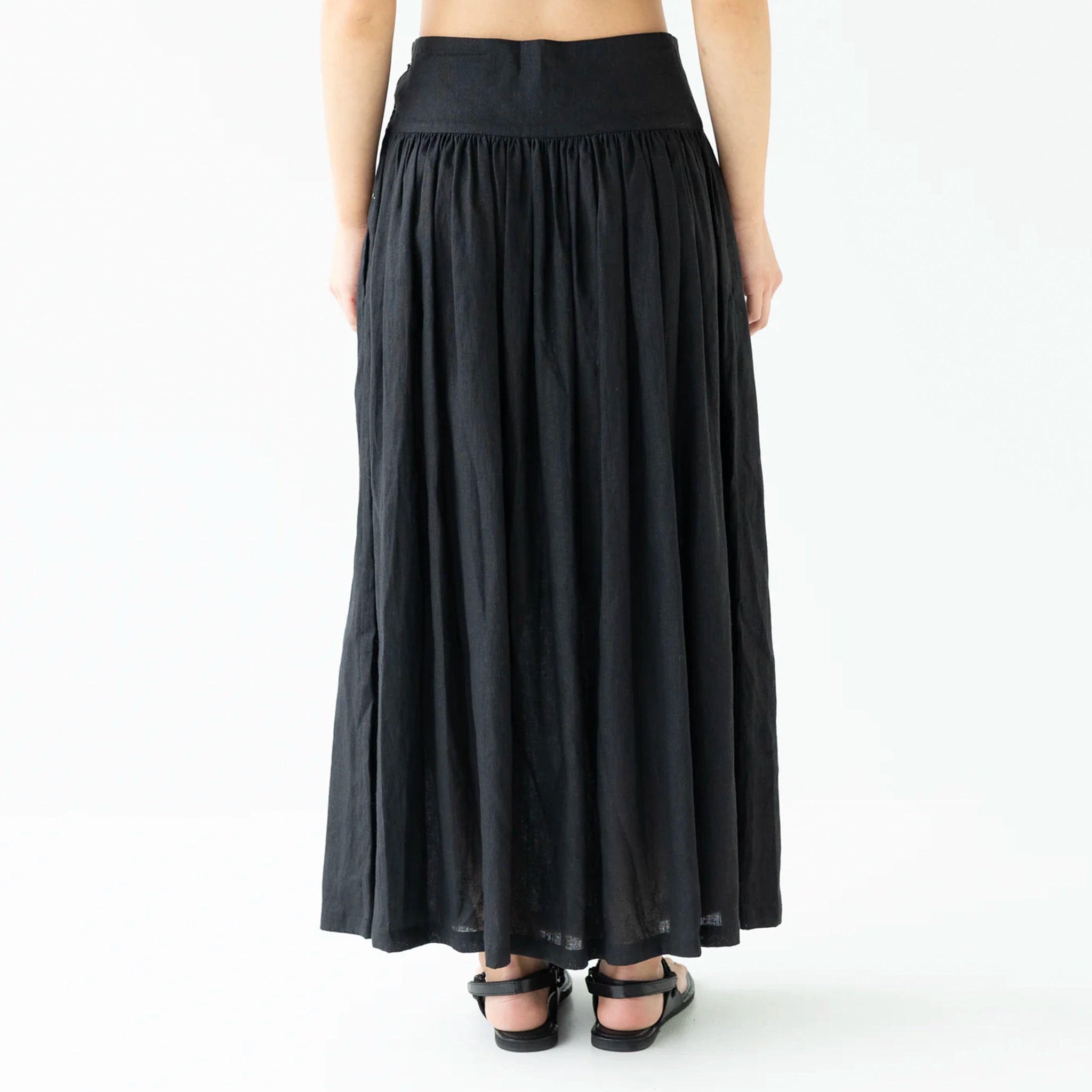 Sophie I'm Ready Linen Skirt - Black