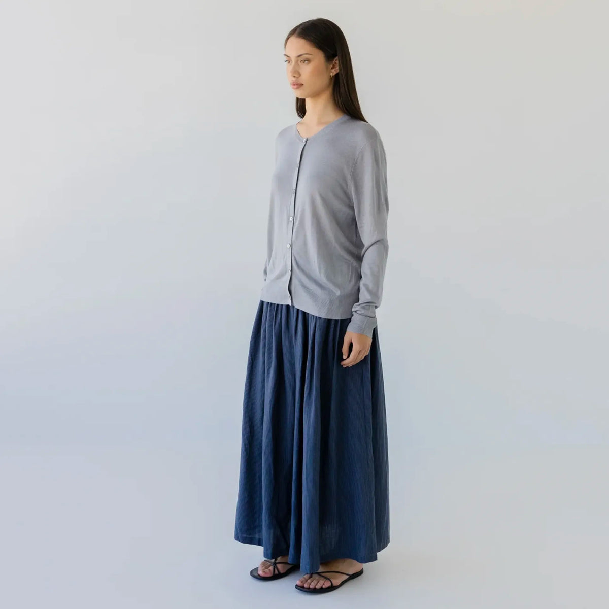Sophie Knit Button Cardigan - Sky