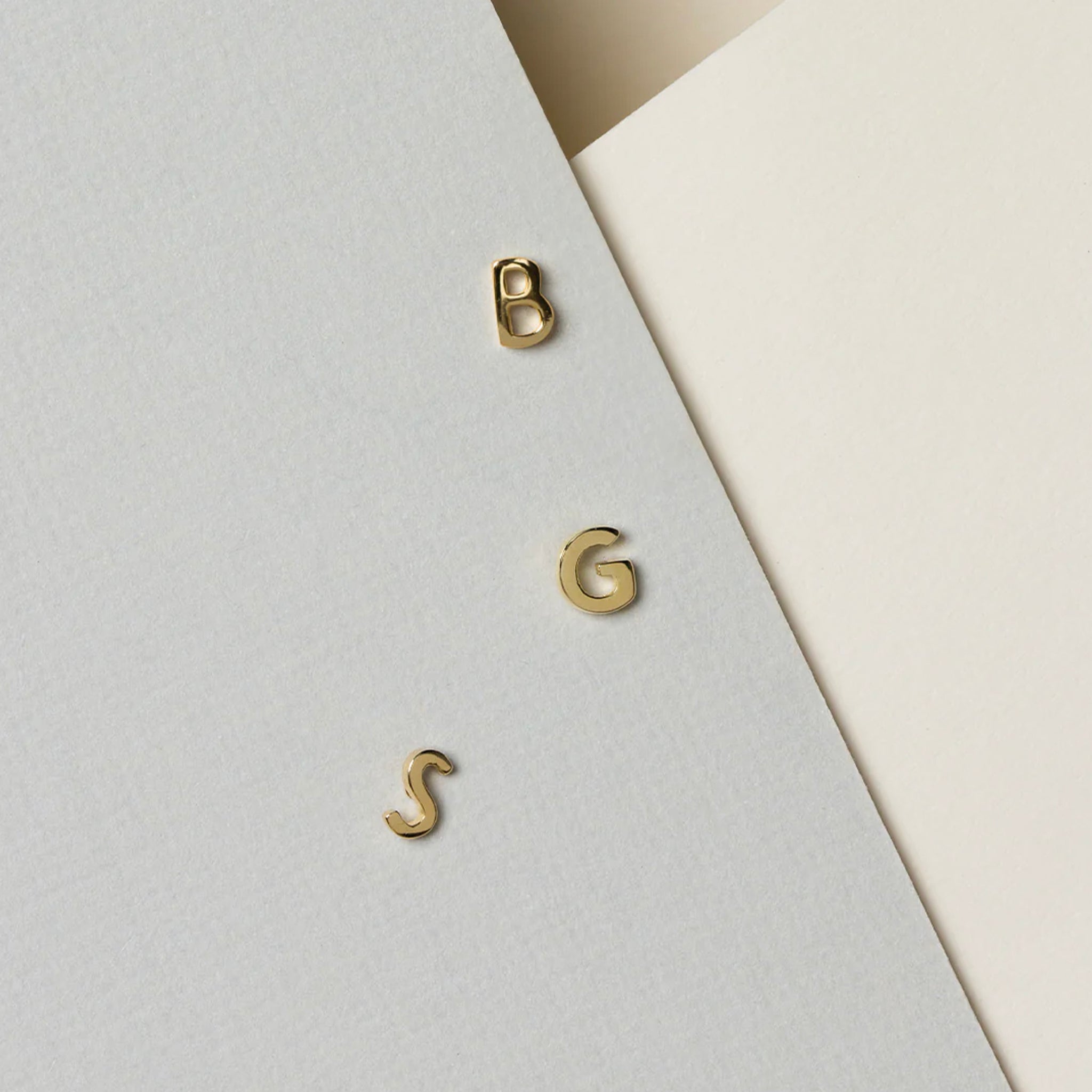 Sophie Letter Stud Earring - 14K Gold Plated