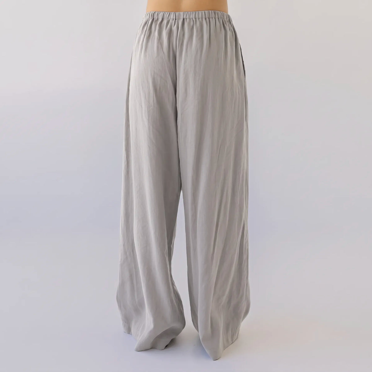Sophie Silky Wide Leg Pants - Pebble