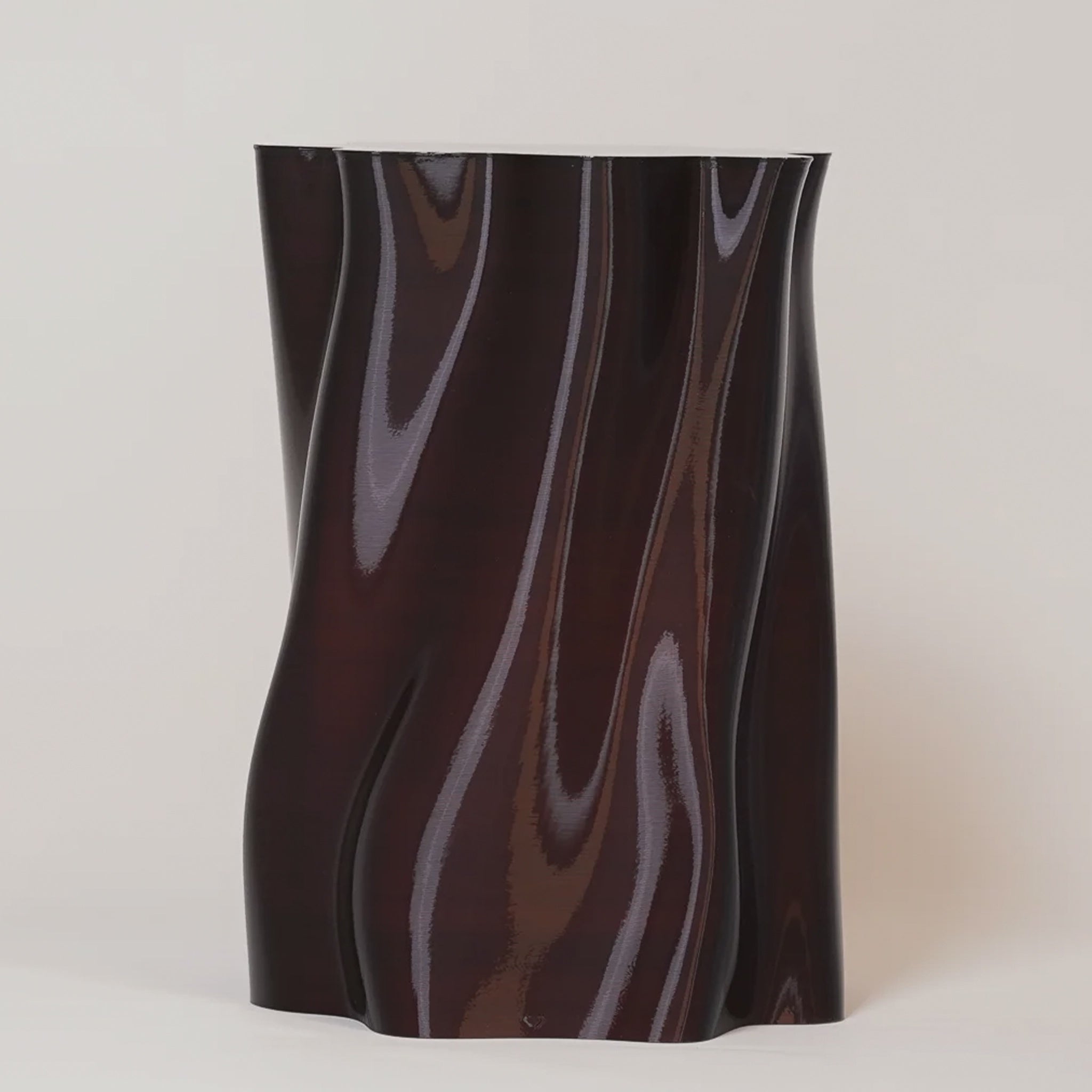 Stool with wavy design on a white background