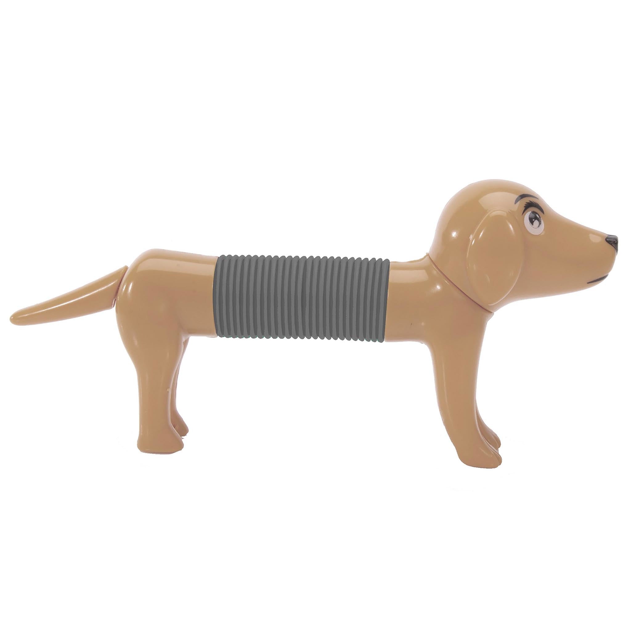 Springy Sausage Dog Toys Not specified Beige & Grey 