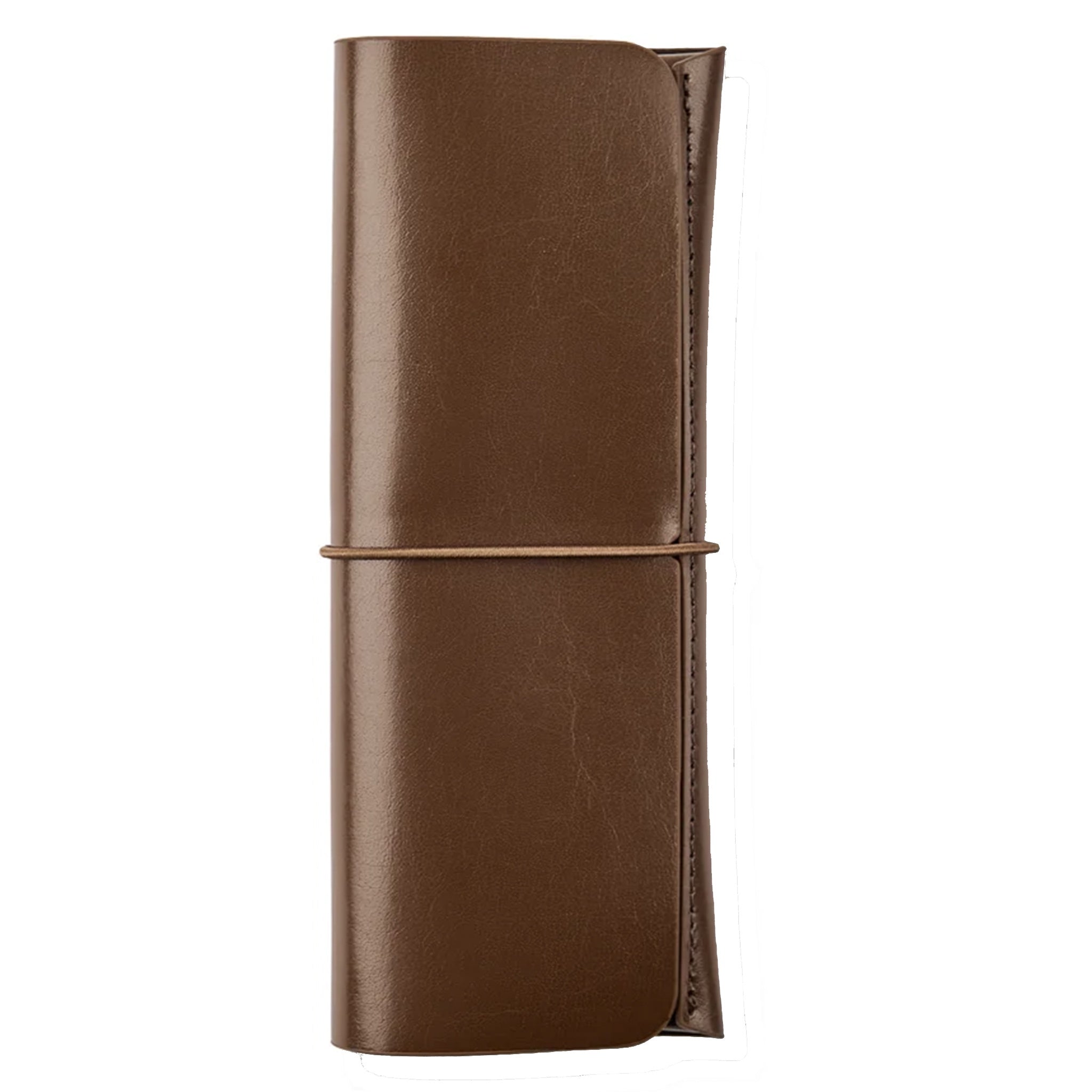 Milligram Recycled Leather Pen Case - Chocolate