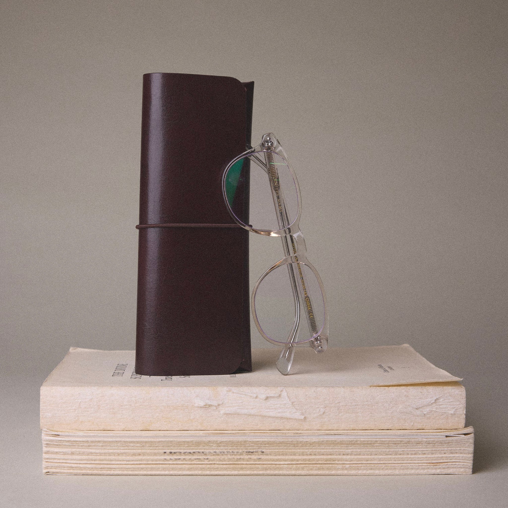 Milligram Recycled Leather Pen Case - Chocolate