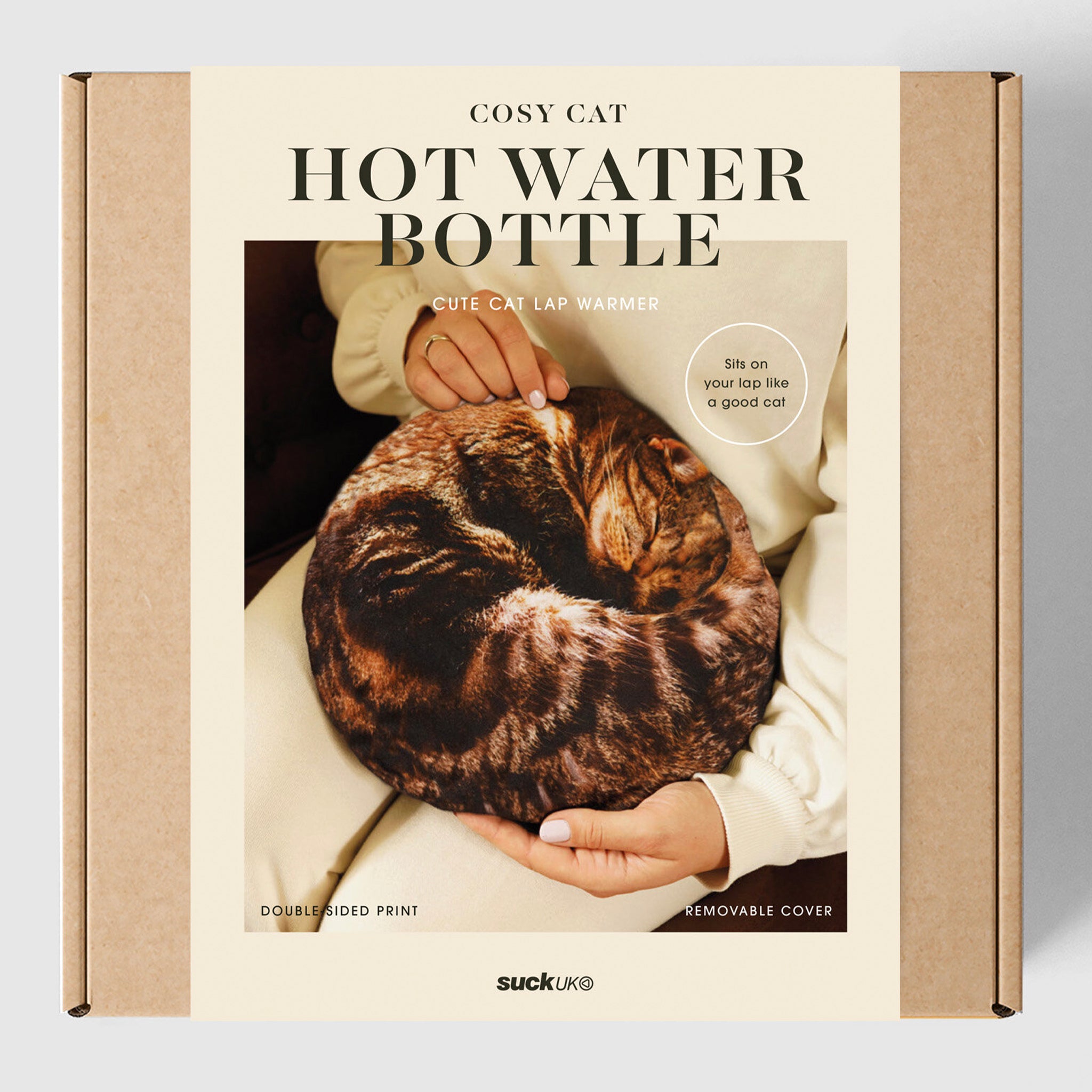 Cosy cat hot water bottle