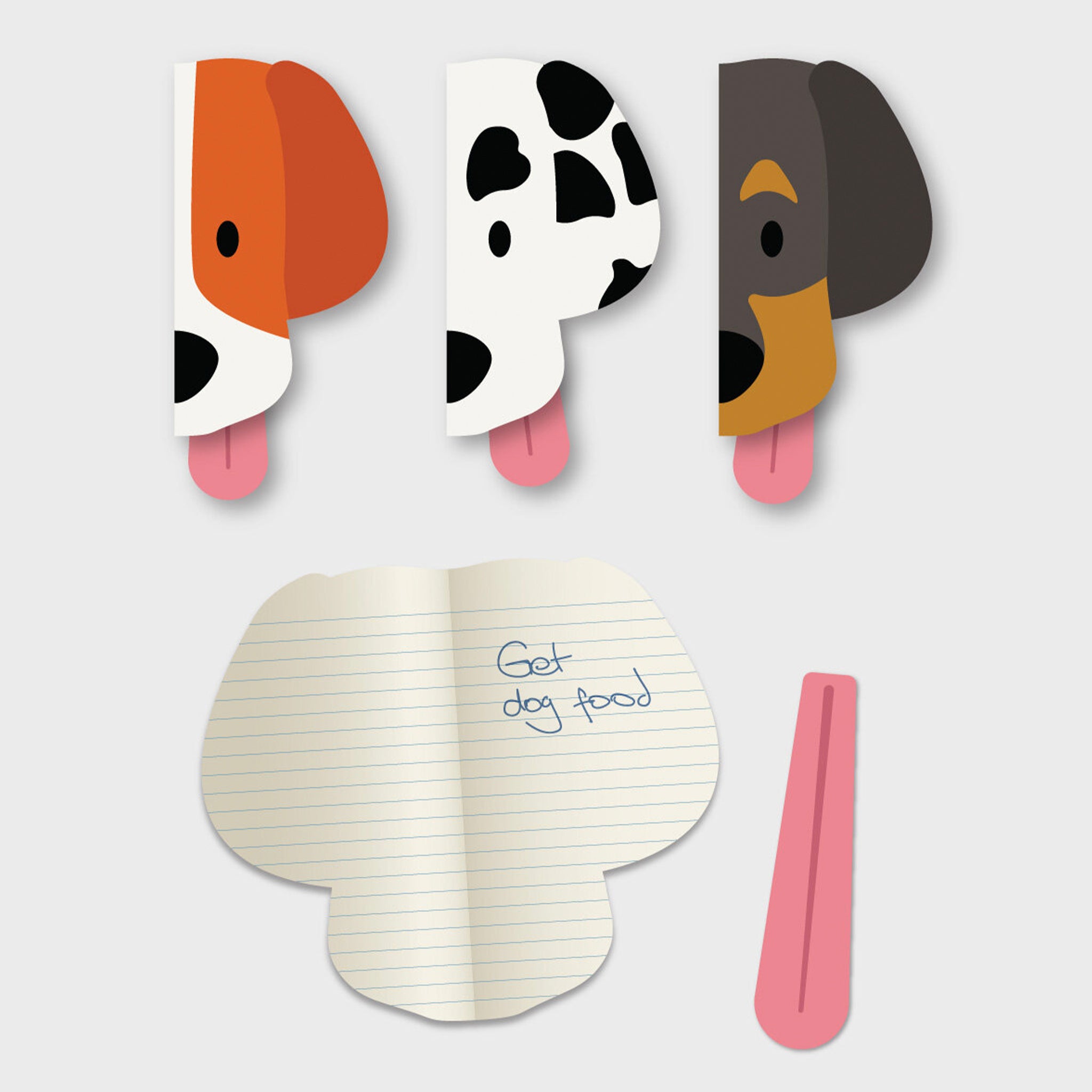 Dog shaped notebook set