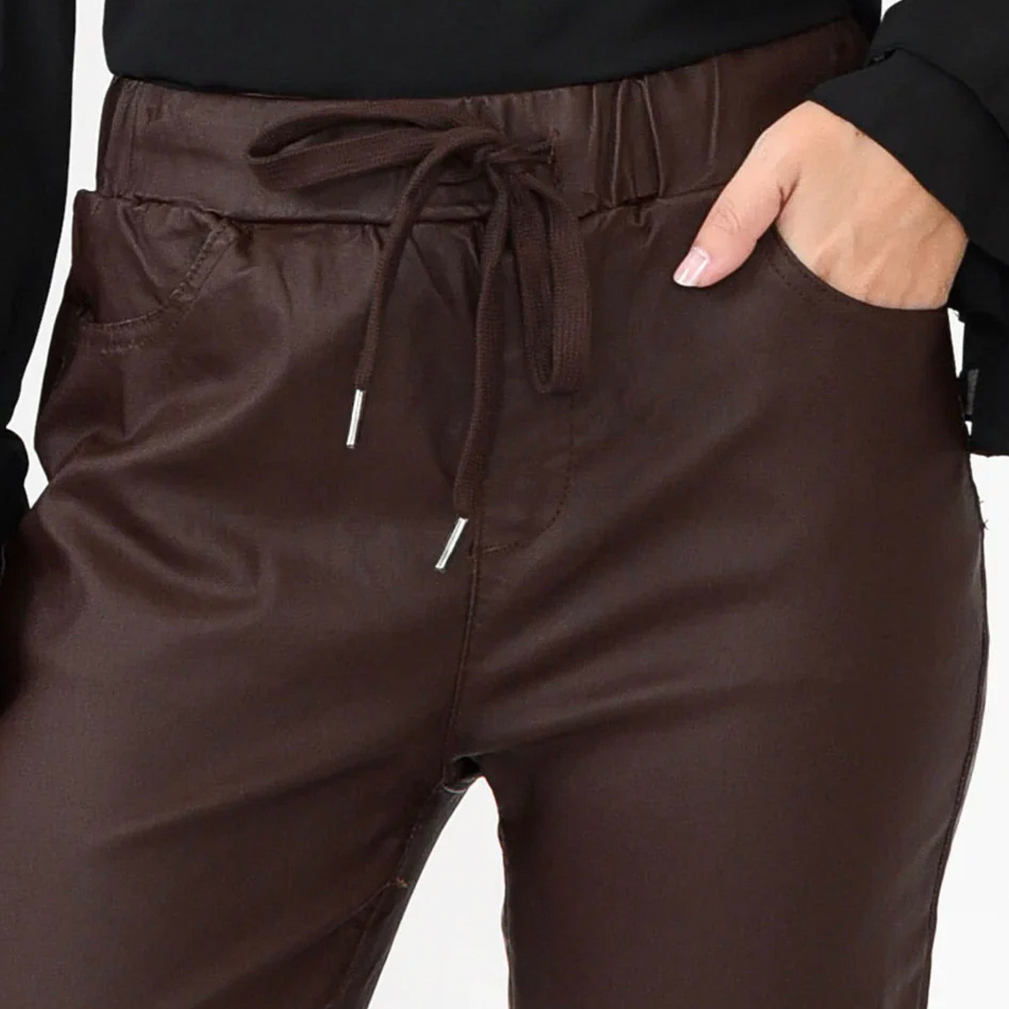 Suzi Jogger Pants - Chocolate