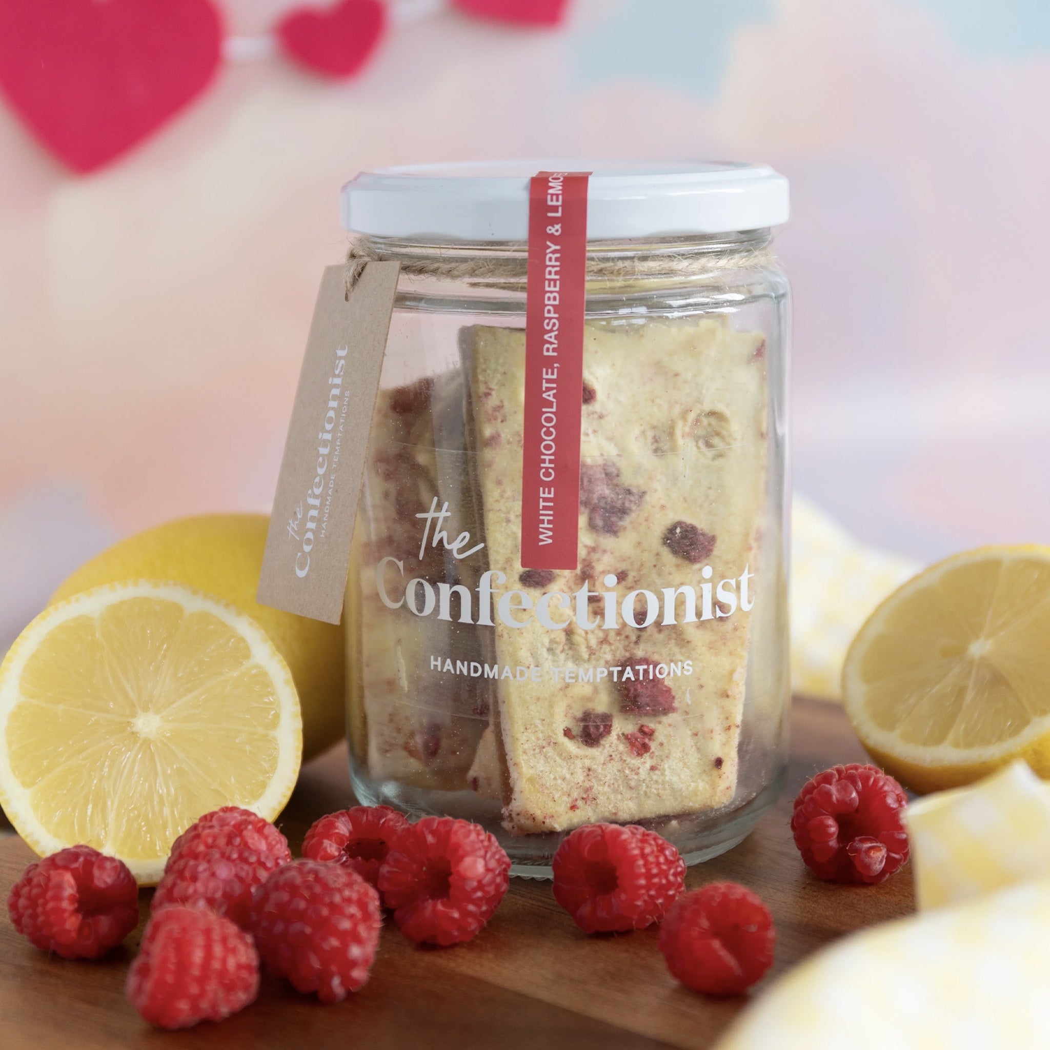 The Confectionist Limited Edition White Chocolate, Raspberry & Lemon Toffee