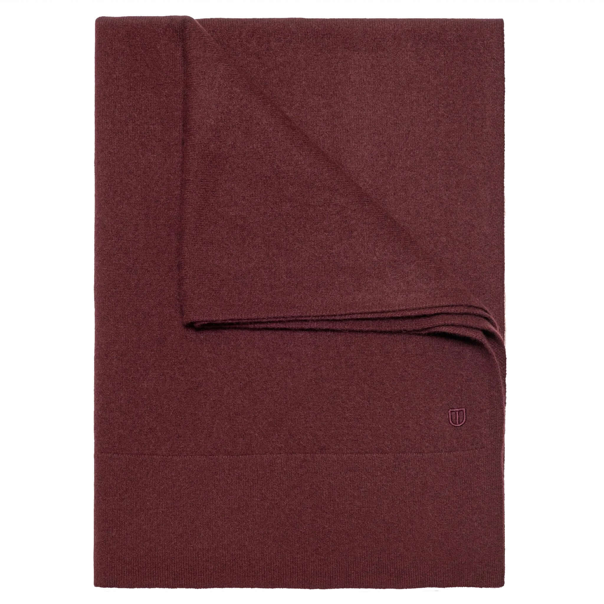 Alt Tag: The Uniform Cashmere Oversized Scarf - Espresso folded oversized cashmere scarf in rich espresso tone, soft warm luxury accessory
