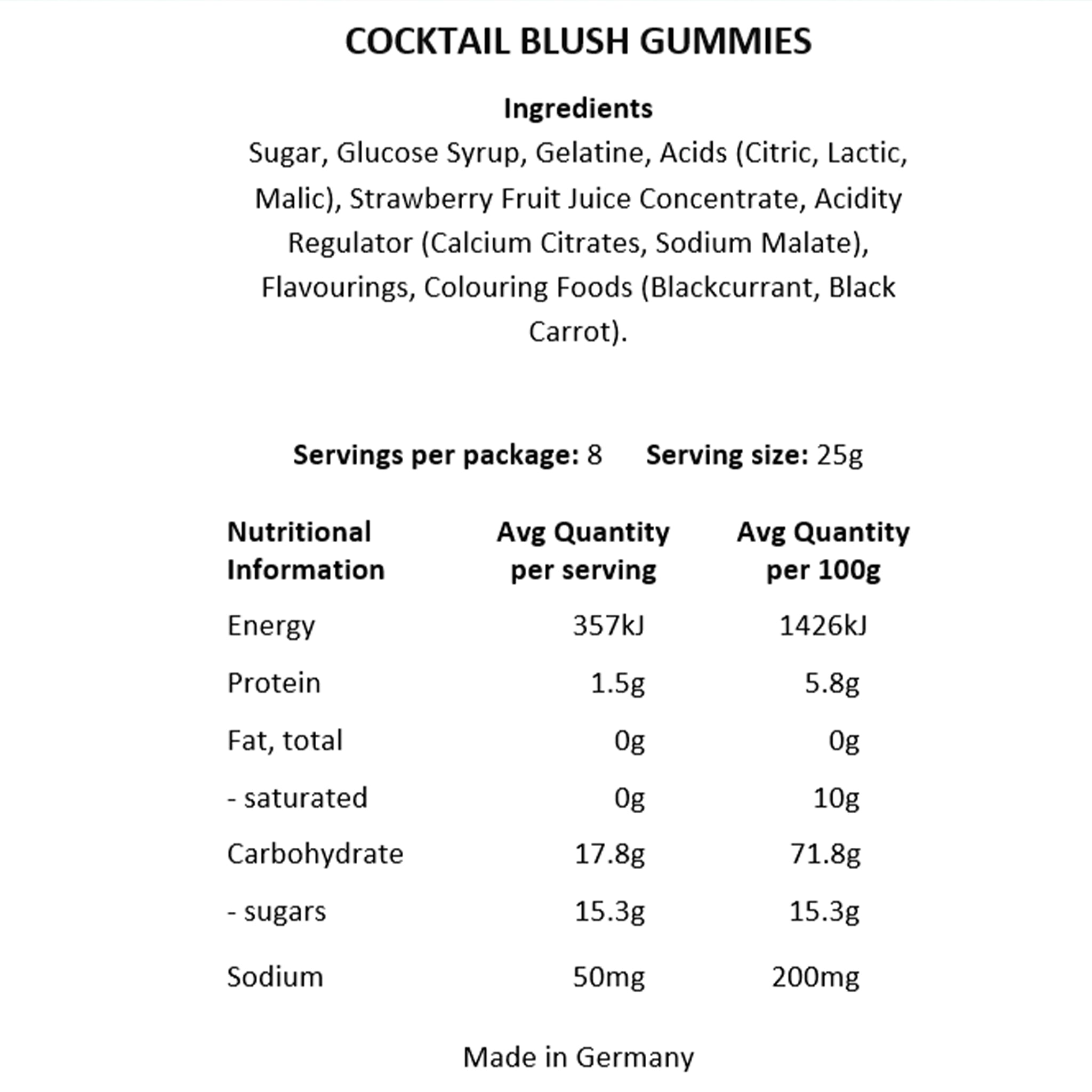 Tipsy Treats Cocktail Blush Gummies