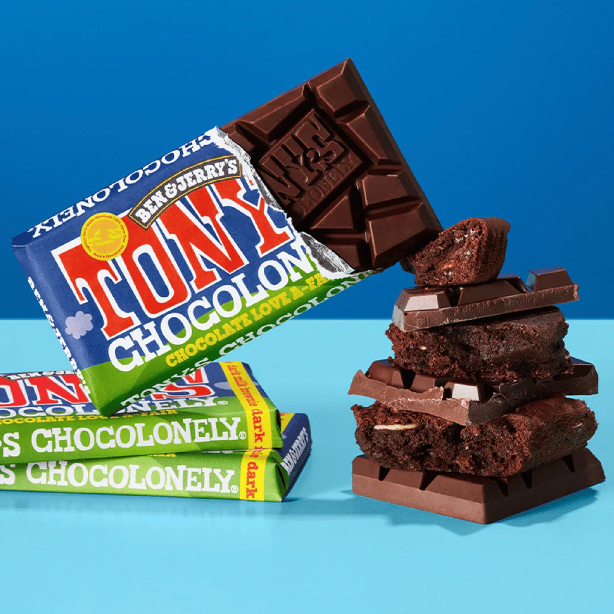 Tony's Chocolonely x Ben & Jerry's 180g Dark Chocolate Brownie - Tea Pea Home