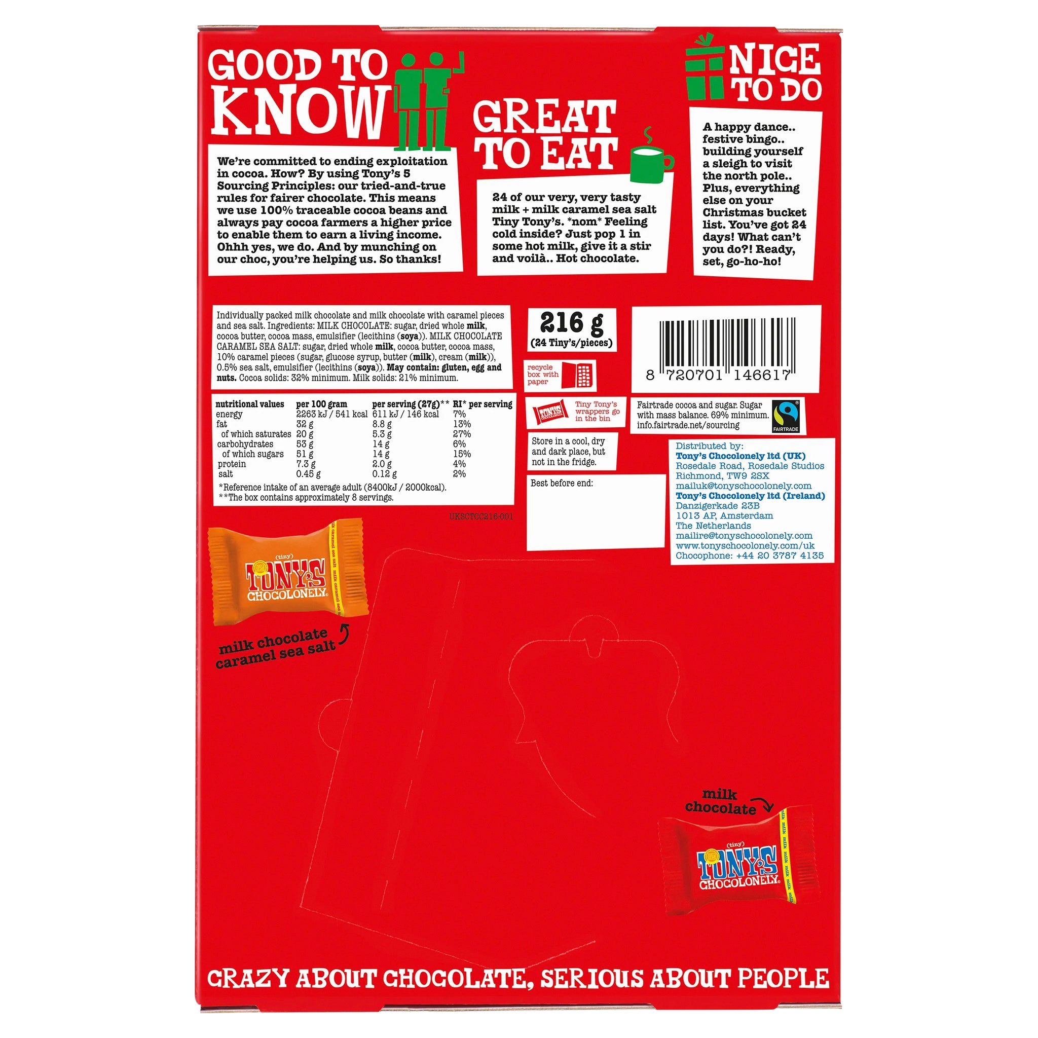Red packaging with text and branding on a white background