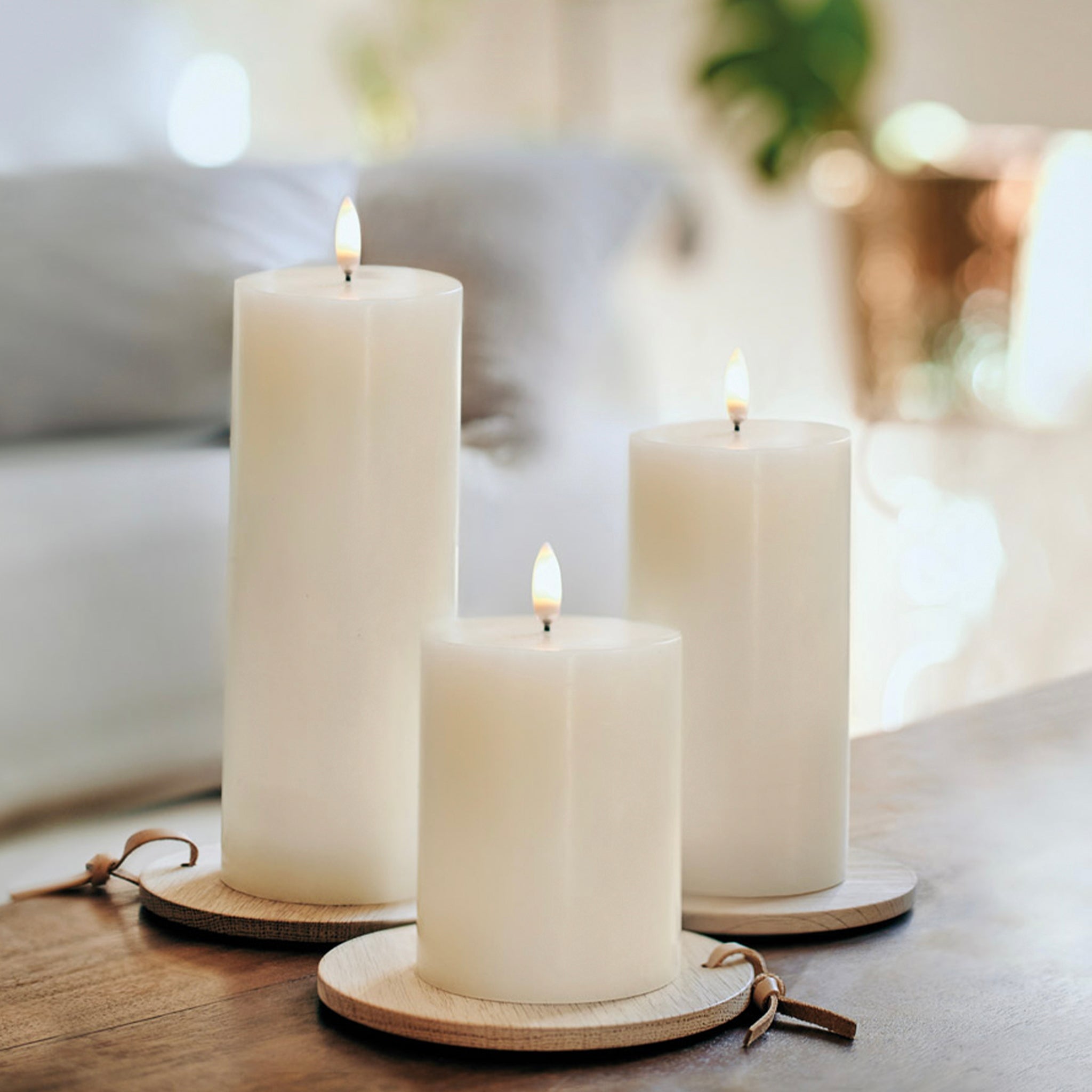 Uyuni Lighting LED Candle - Nordic White Pillar / Medium - Tea Pea Home