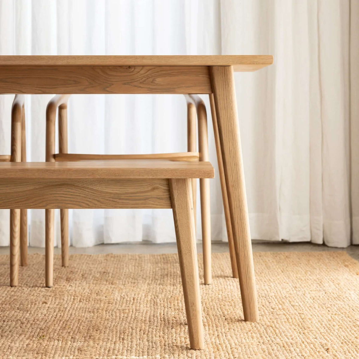 Vassa American Oak Bench | Scandinavian Oak Bench Seat | Tea Pea