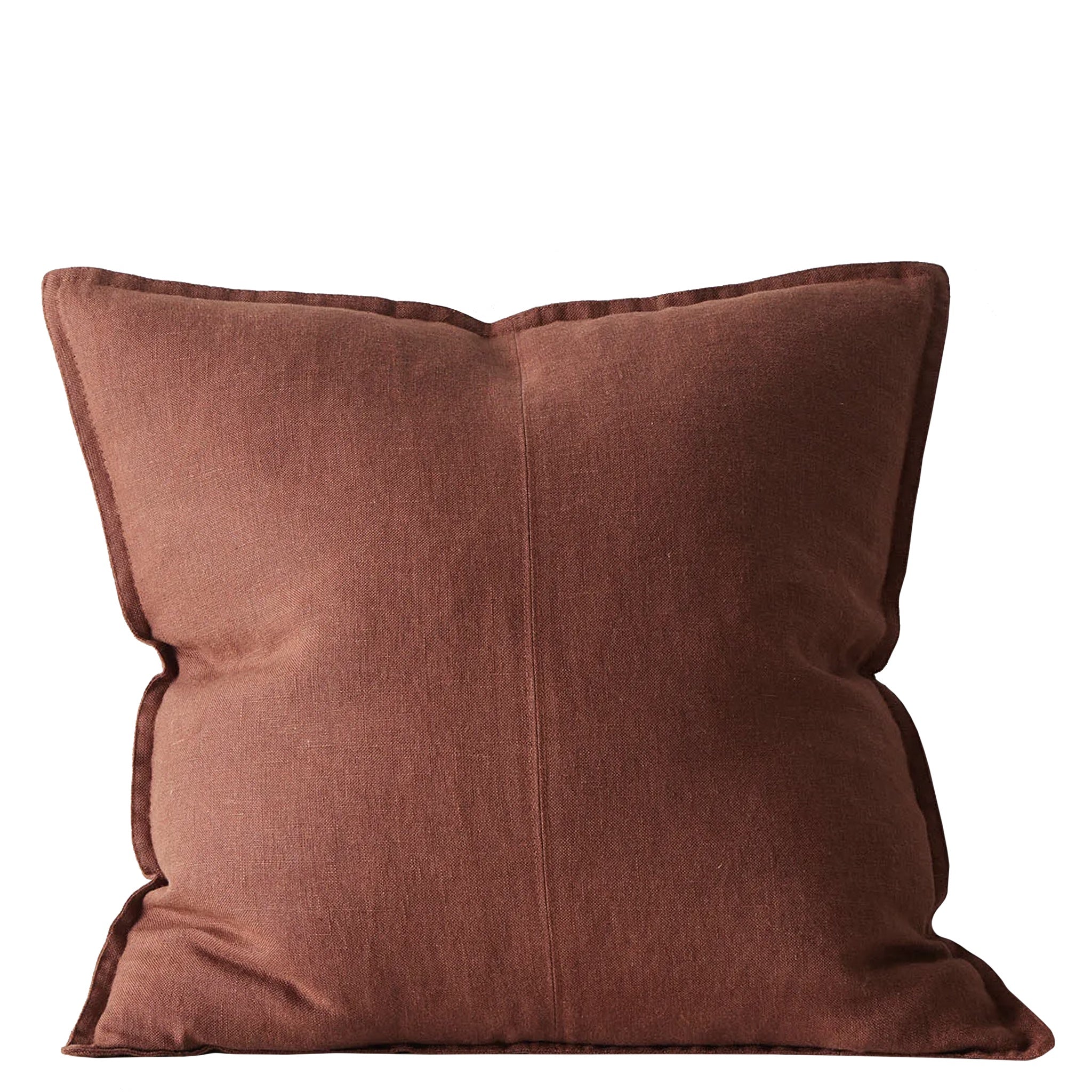Brown pillow on a white background