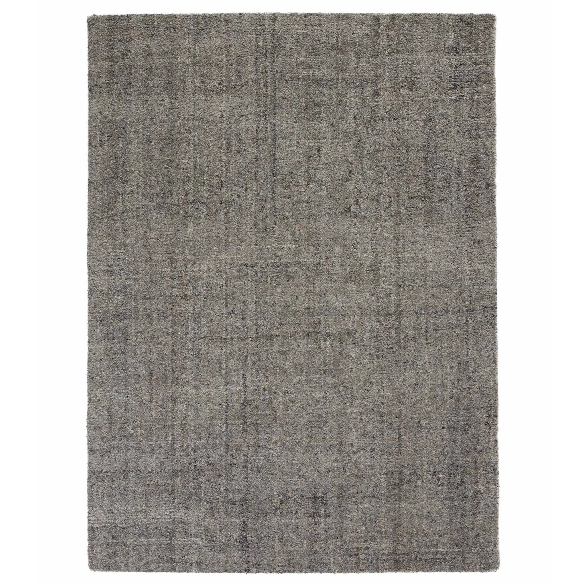Gray textured rug on a white background