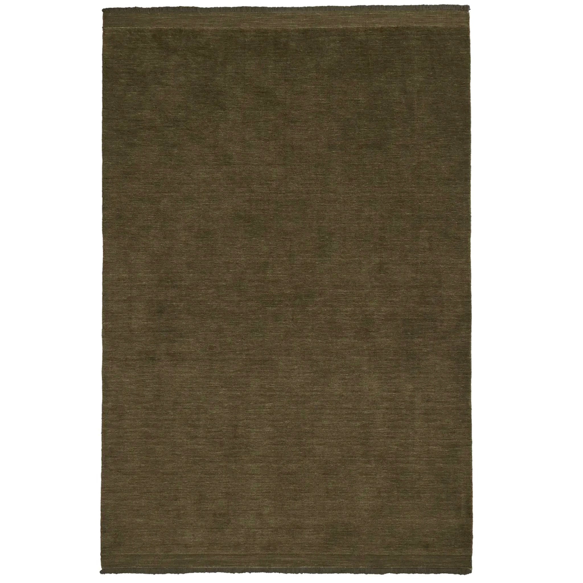 Brown rectangular rug on a white background
