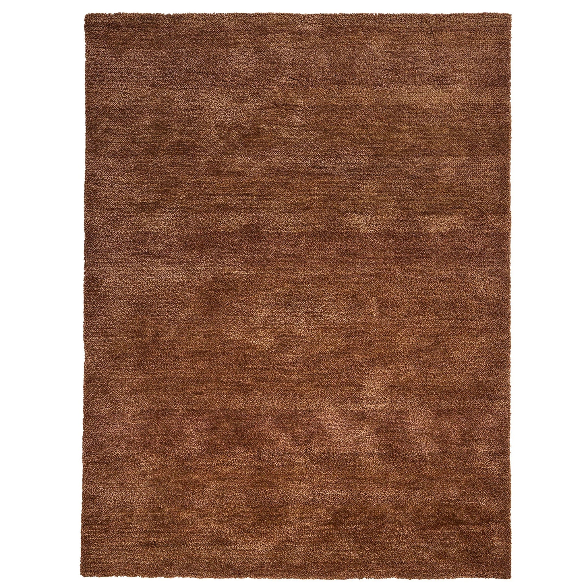 Brown rectangular rug on a white background