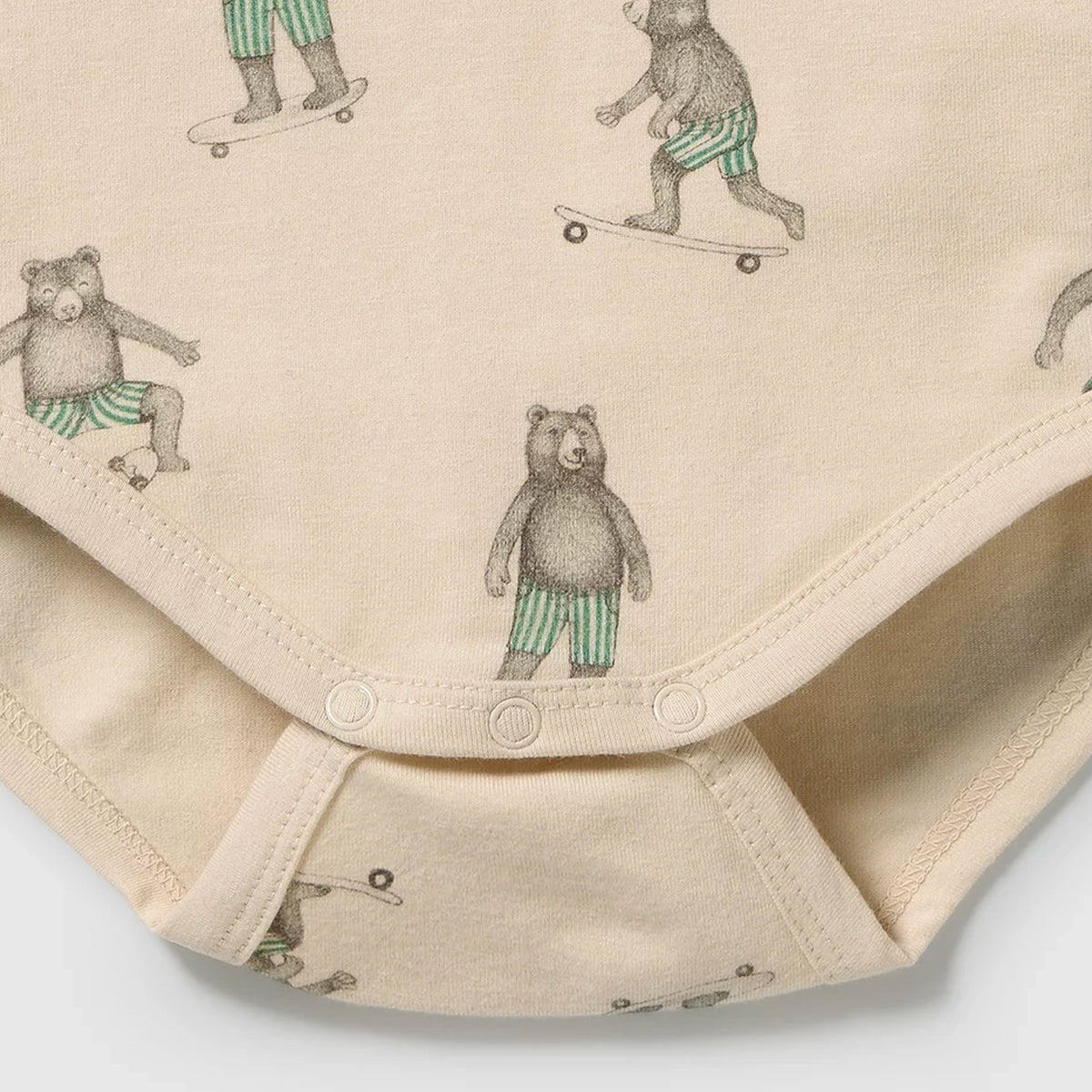 Wilson & Frenchie Organic Cotton Henley Bodysuit - Skater Club